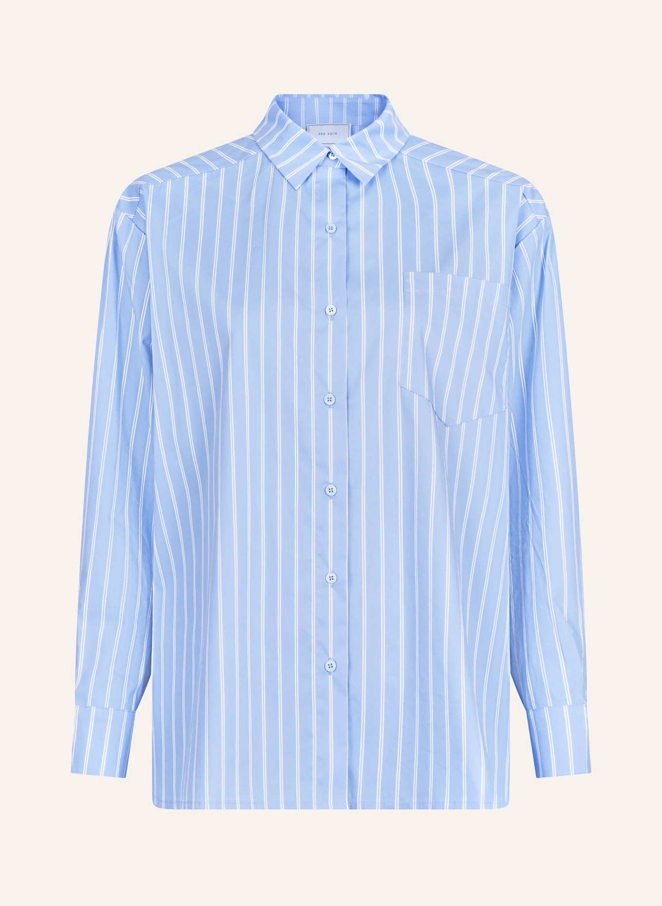 NEO NOIR Shirt blouse DALMA, Color: LIGHT BLUE/ WHITE (Image 1)