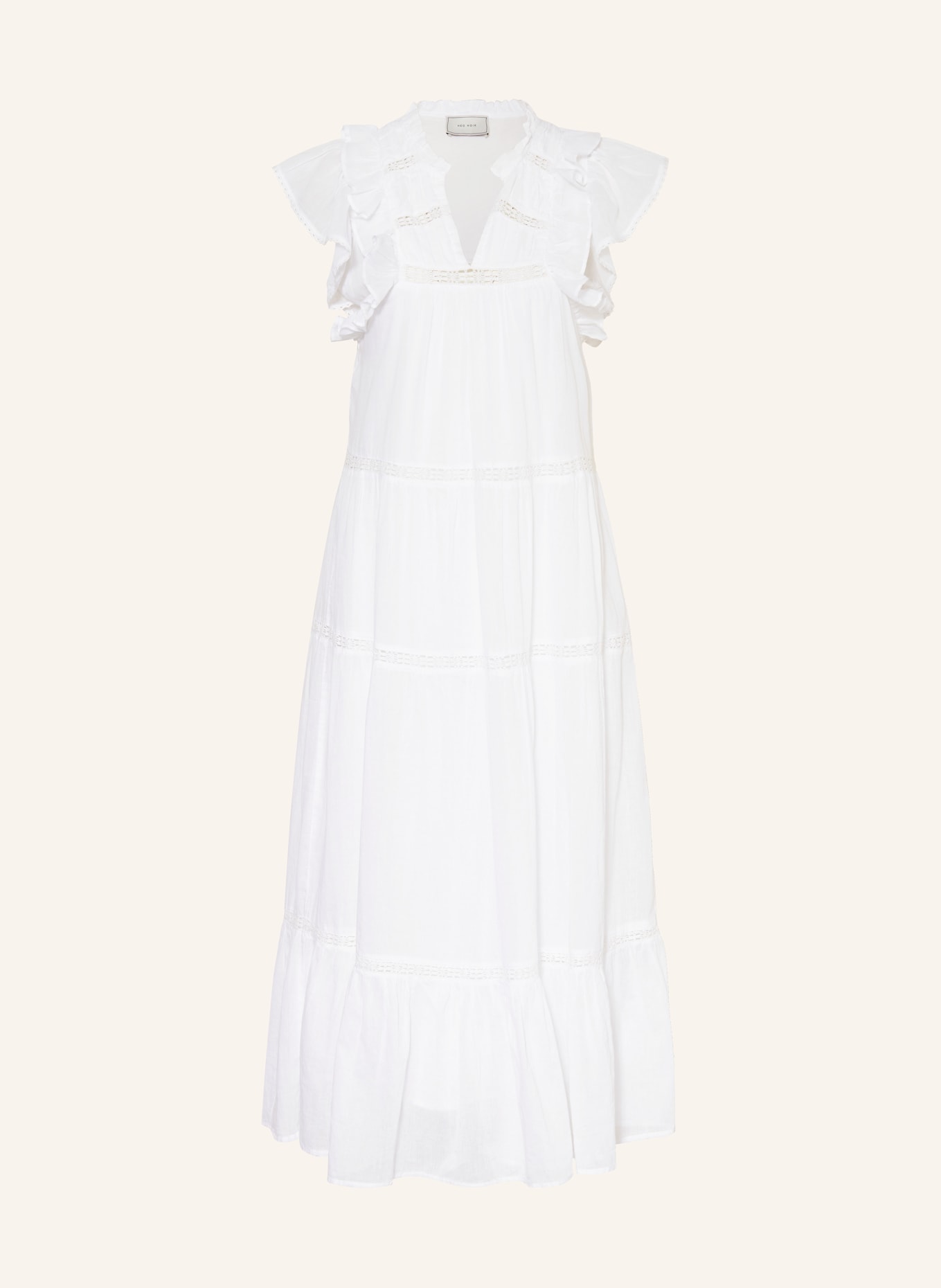 NEO NOIR Kleid ANKITA mit Lochspitze: WEISS
