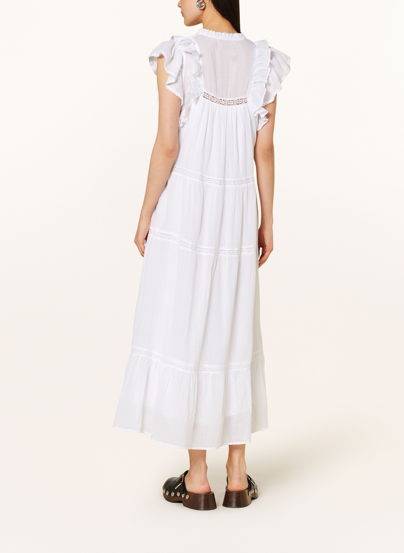 NEO NOIR Kleid ANKITA mit Lochspitze: WEISS