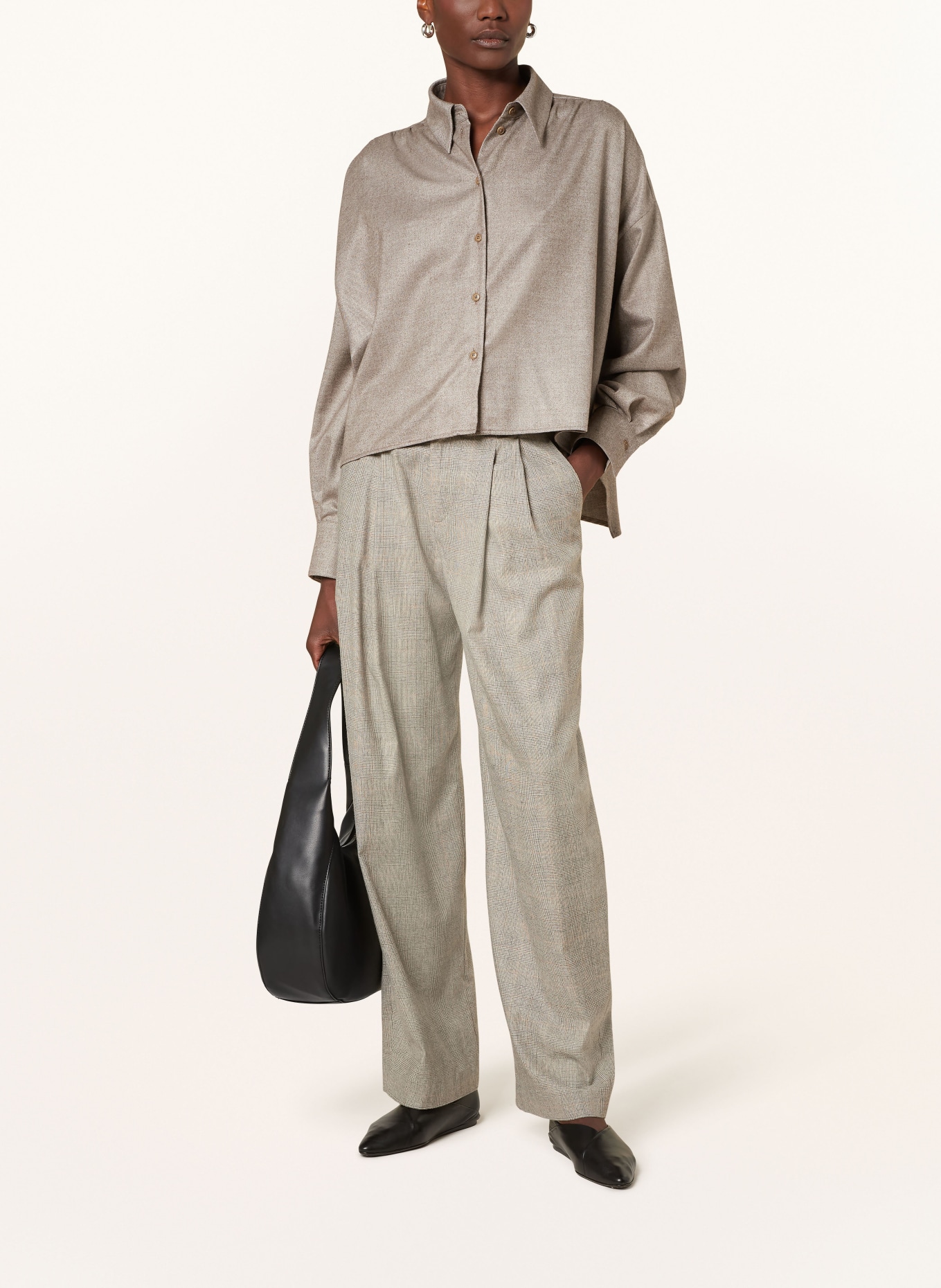 DRYKORN Wide leg trousers INK, Color: GRAY/ BROWN (Image 2)