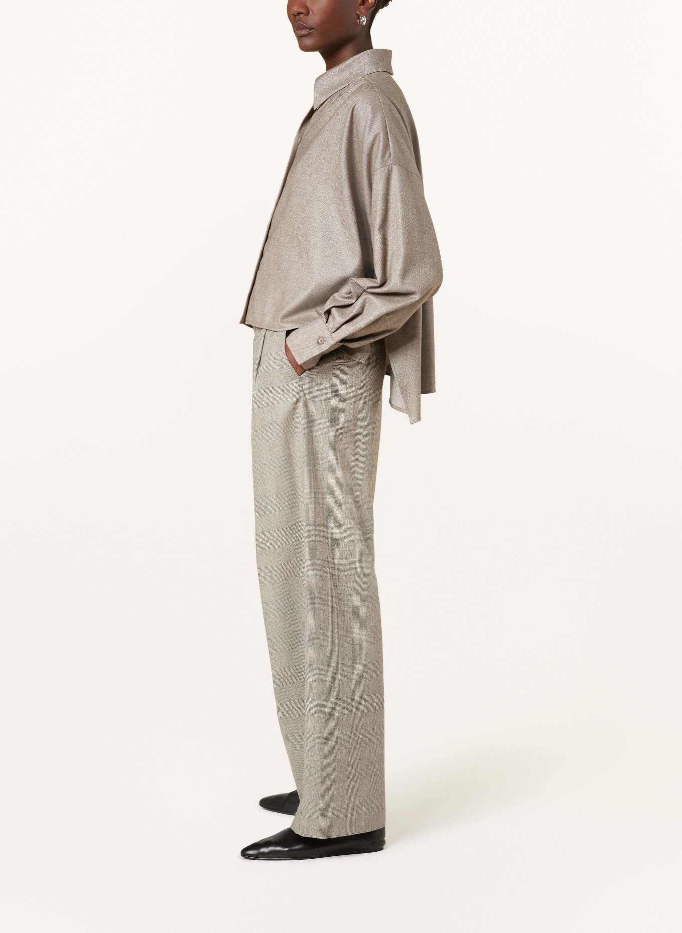 DRYKORN Wide leg trousers INK, Color: GRAY/ BROWN (Image 4)