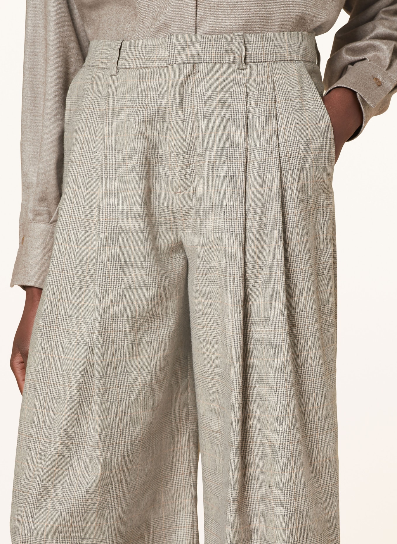 DRYKORN Wide leg trousers INK, Color: GRAY/ BROWN (Image 5)