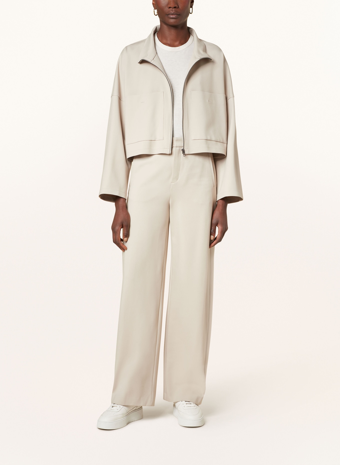 DRYKORN Kurtka z dżerseju ELSTOW: JASNOBRĄZOWY