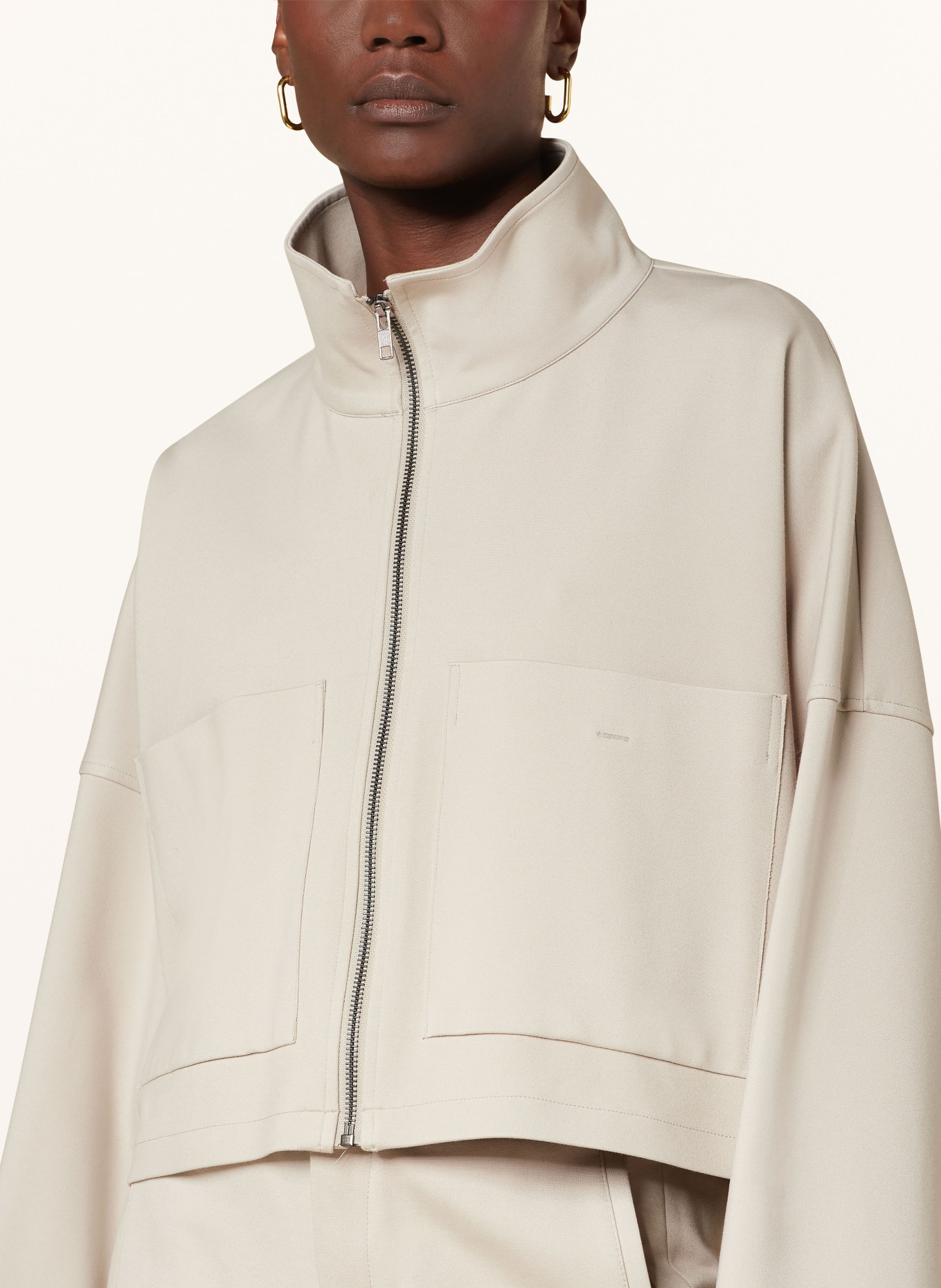 DRYKORN Kurtka z dżerseju ELSTOW: JASNOBRĄZOWY