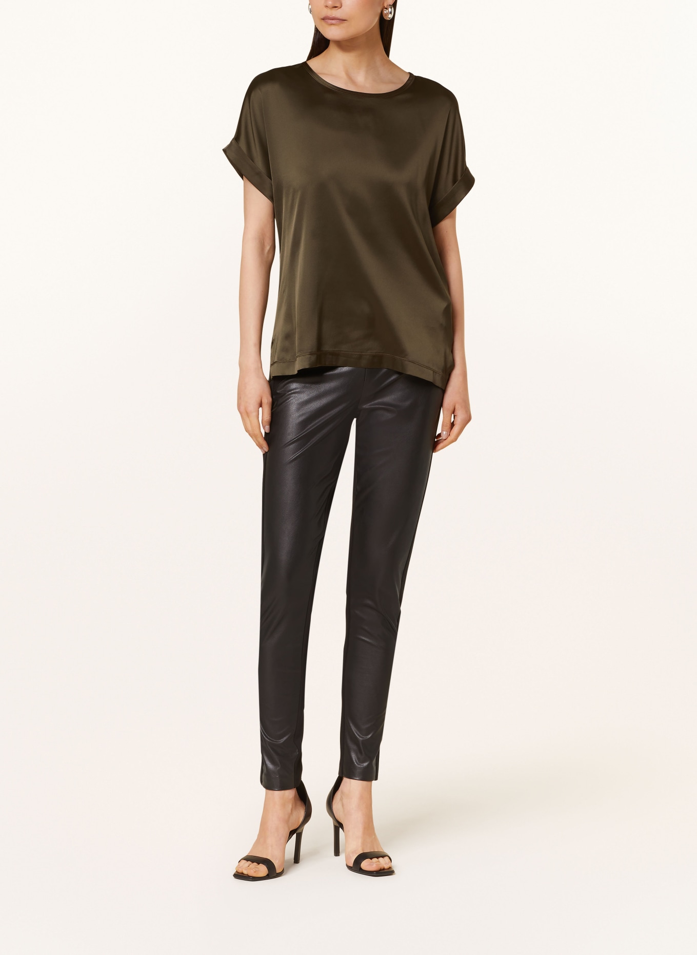 Joseph Ribkoff Blusenshirt im Materialmix, Farbe: KHAKI (Bild 2)