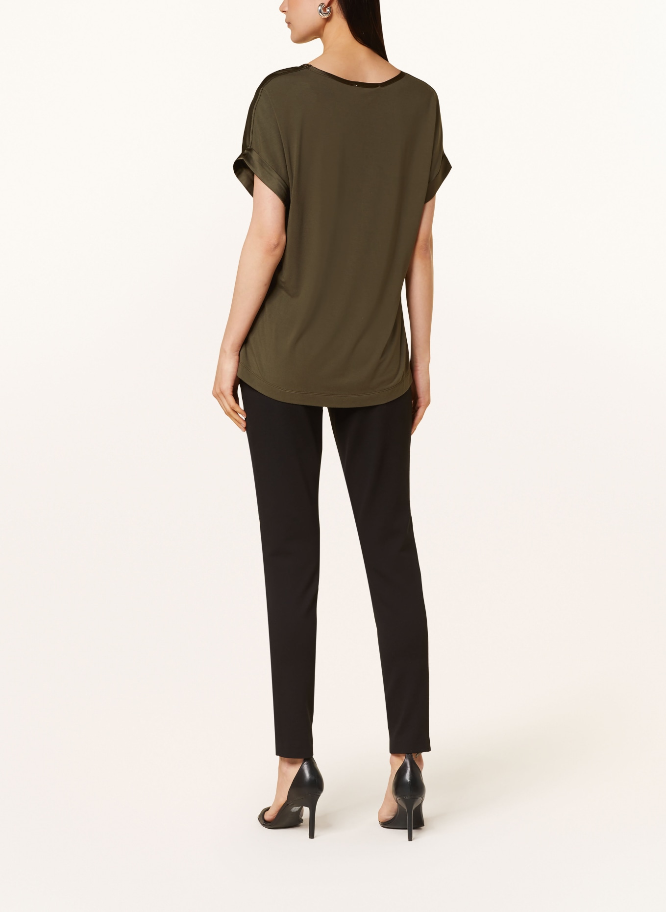 Joseph Ribkoff Blusenshirt im Materialmix, Farbe: KHAKI (Bild 3)