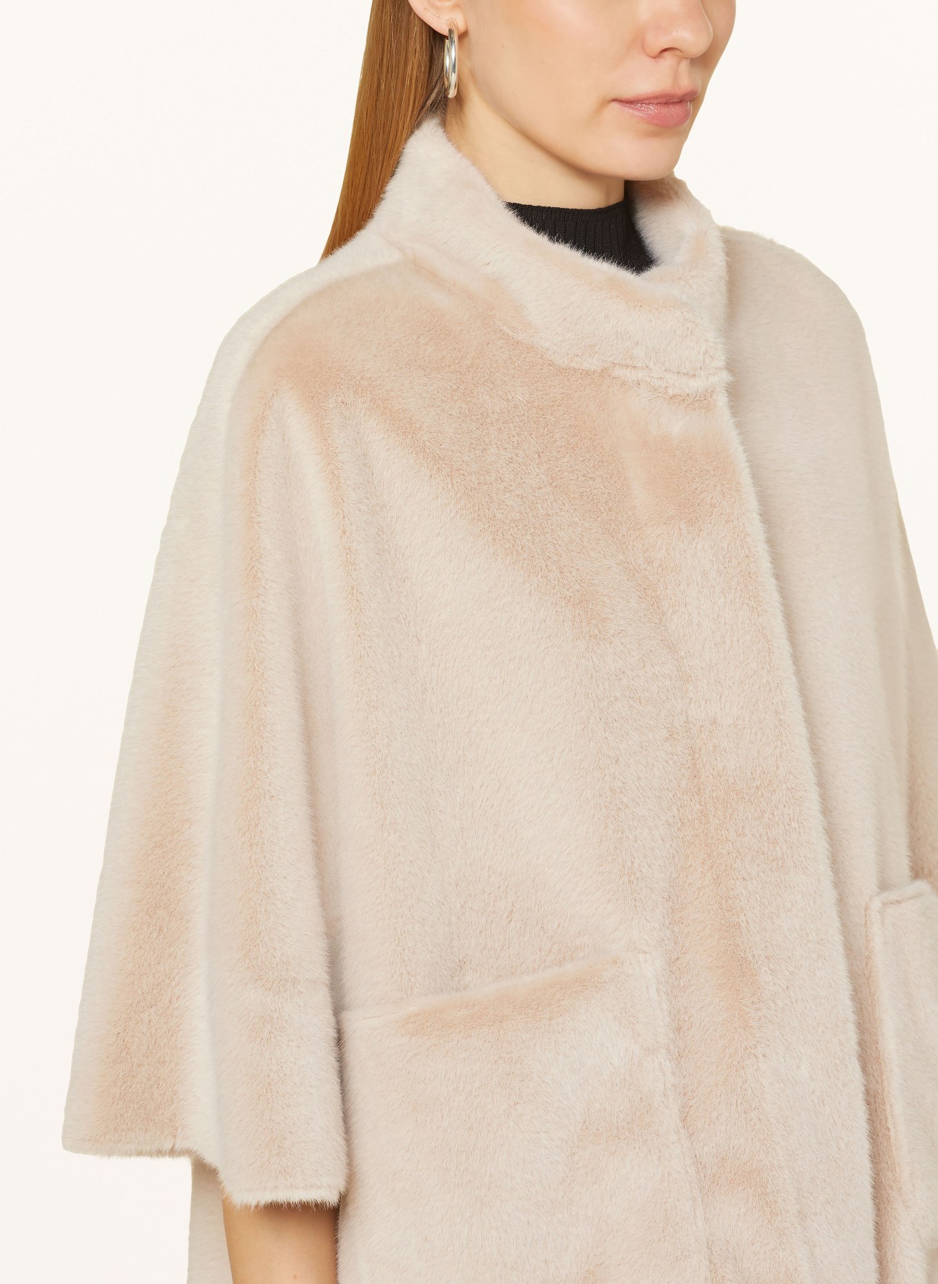 Joseph Ribkoff Kunstbontponcho: CRÈME