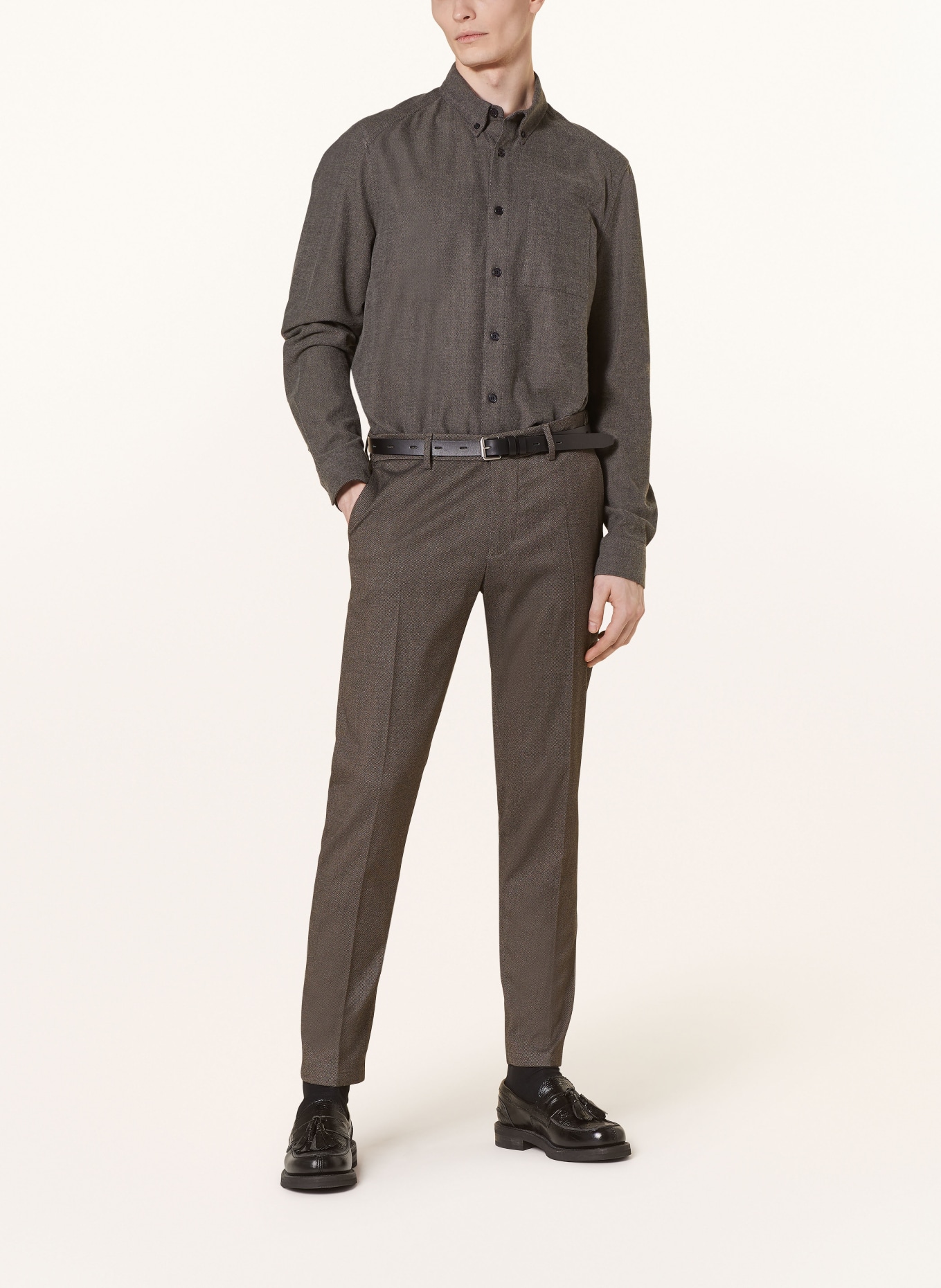 DRYKORN Oxford shirt LIET comfort fit: BROWN