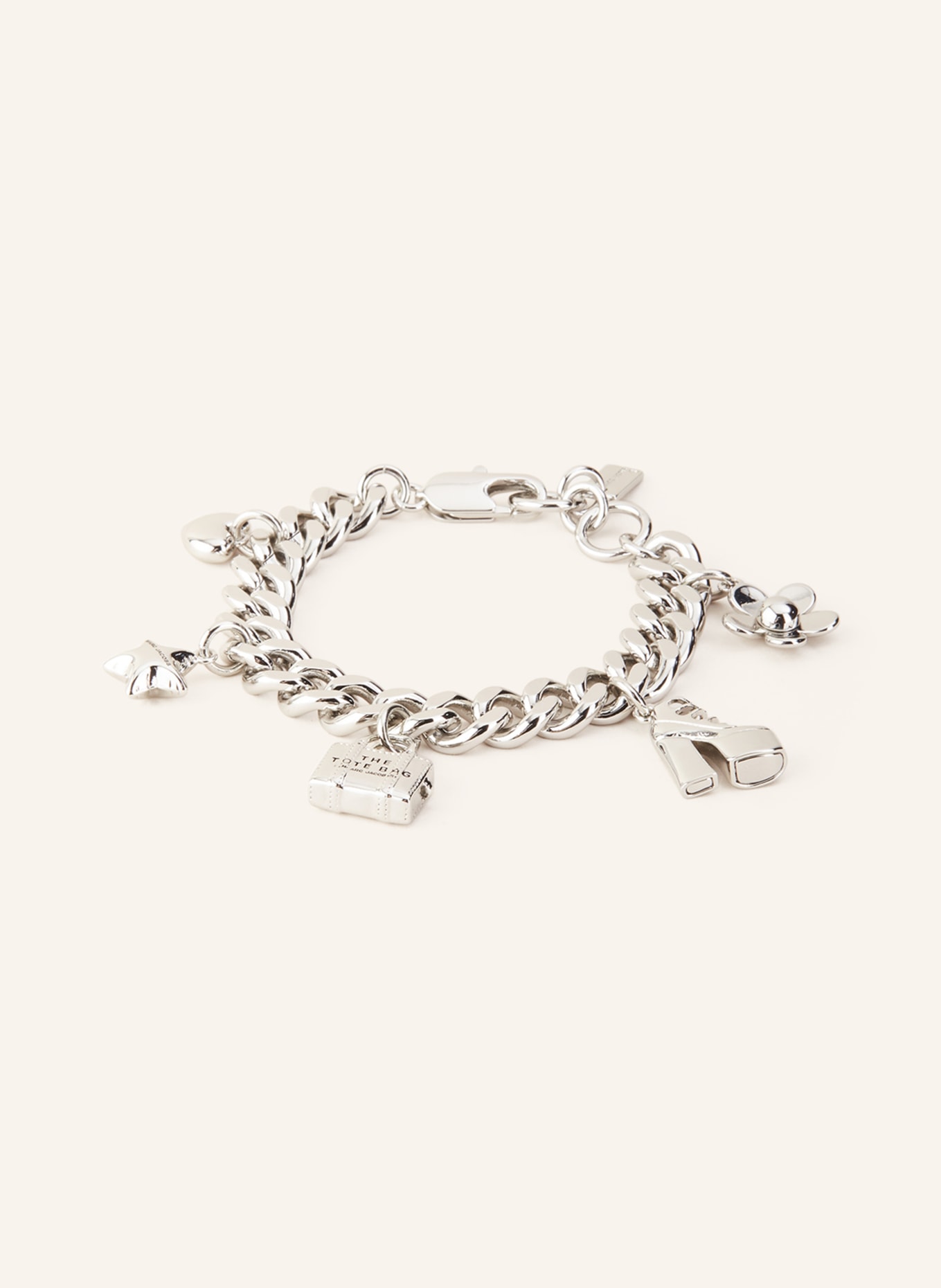 MARC JACOBS Náramek THE MINI ICON CHARM BRACELET, Barva: STŘÍBRNÁ (Obrázek 1)