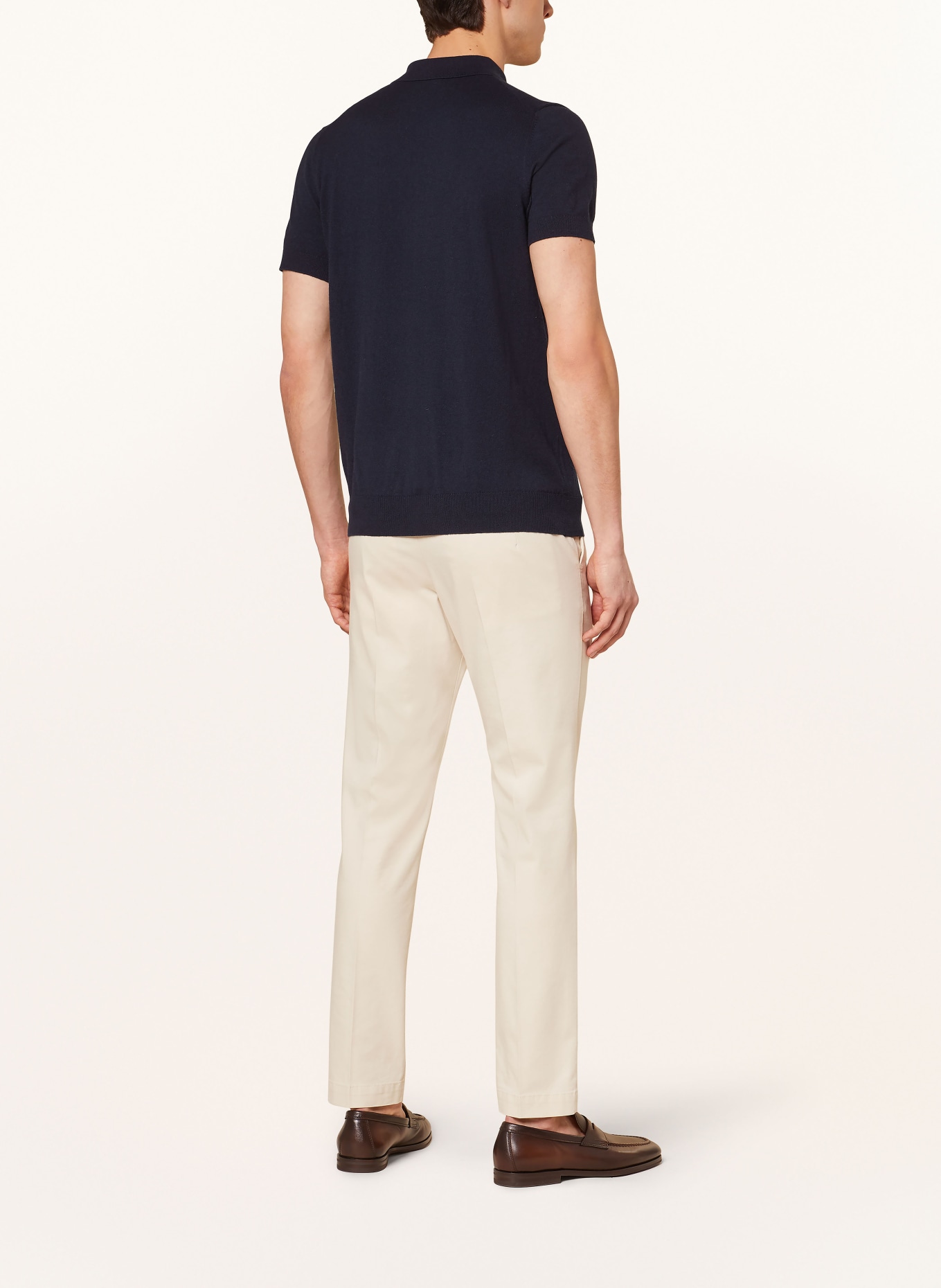 windsor. Knitted polo shirt with cashmere, Color: DARK BLUE (Image 3)