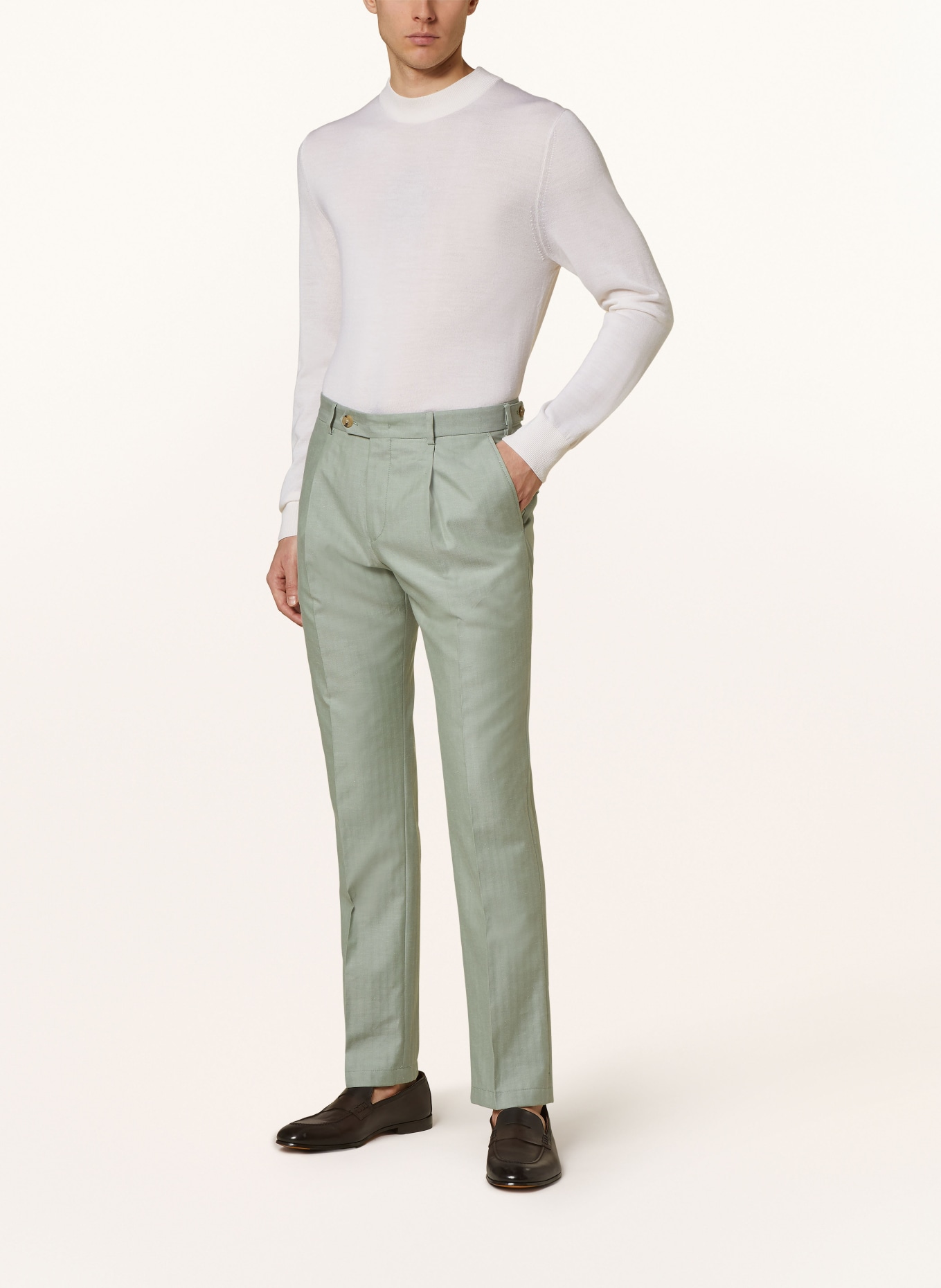 windsor. Oblekové kalhoty FRERO Regular Fit, Barva: 330 Lt/Pastel Green            330 (Obrázek 3)