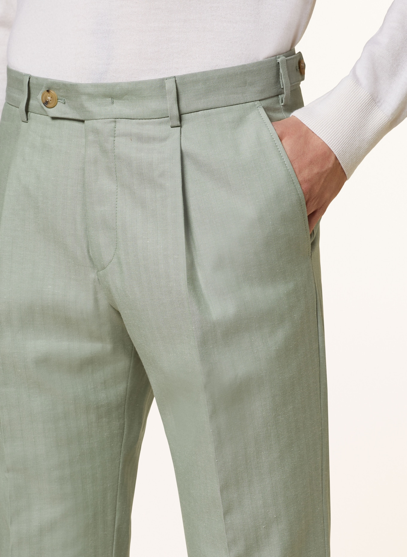 windsor. Oblekové kalhoty FRERO Regular Fit, Barva: 330 Lt/Pastel Green            330 (Obrázek 6)