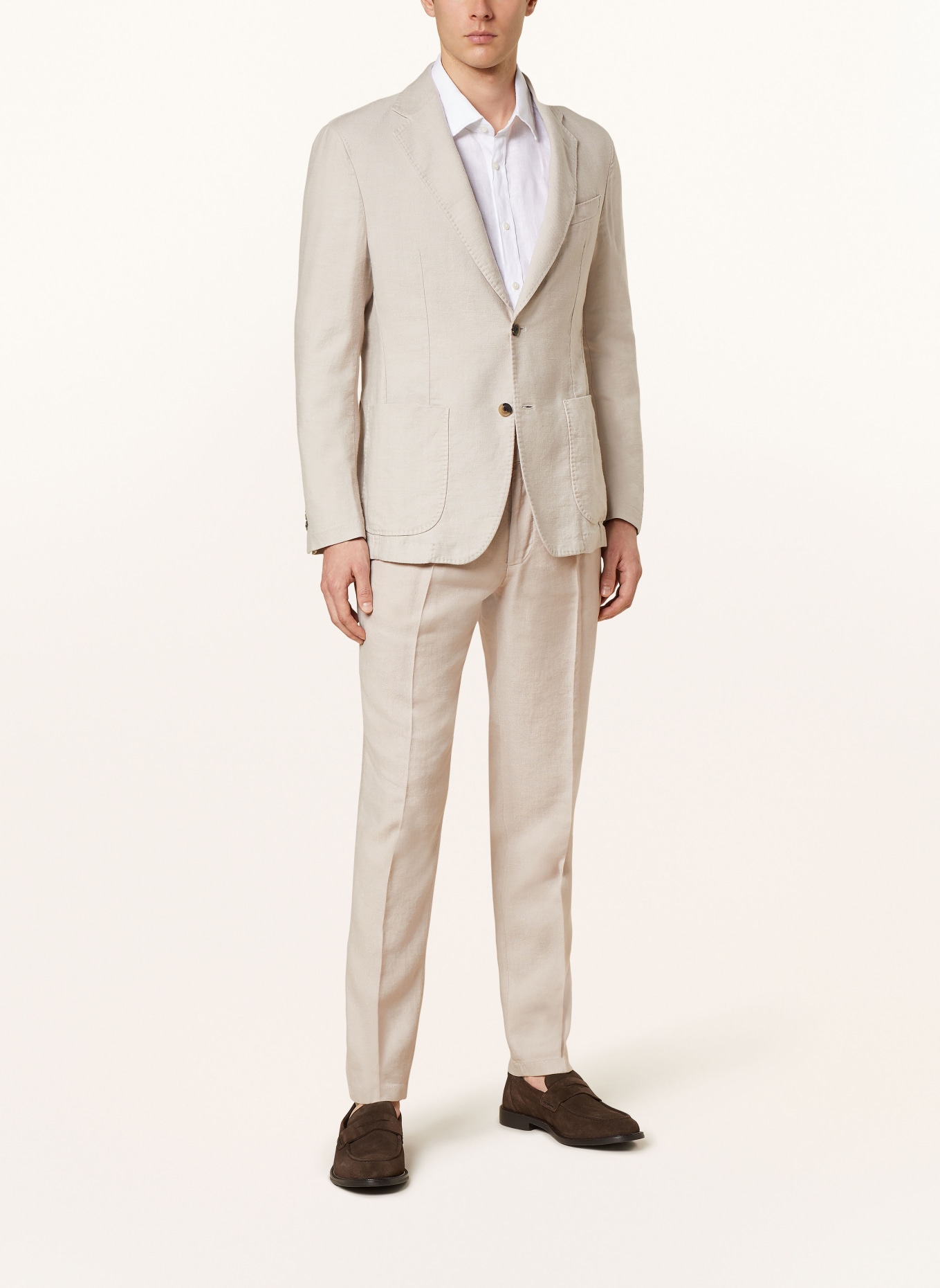 windsor. Suit trousers SILVI shaped fit with linen, Color: 290 Open Beige                 290 (Image 2)