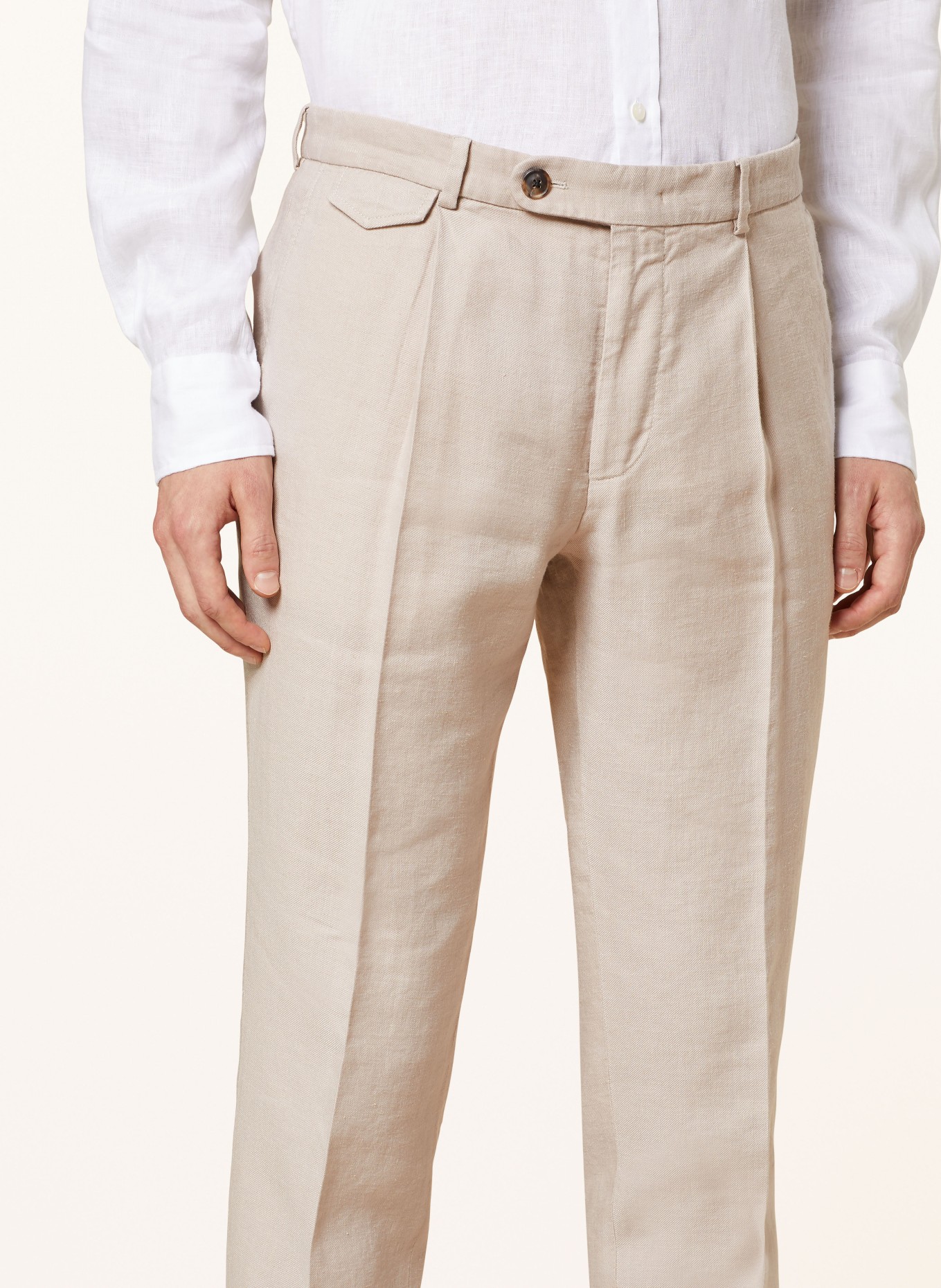 windsor. Suit trousers SILVI shaped fit with linen, Color: 290 Open Beige                 290 (Image 6)