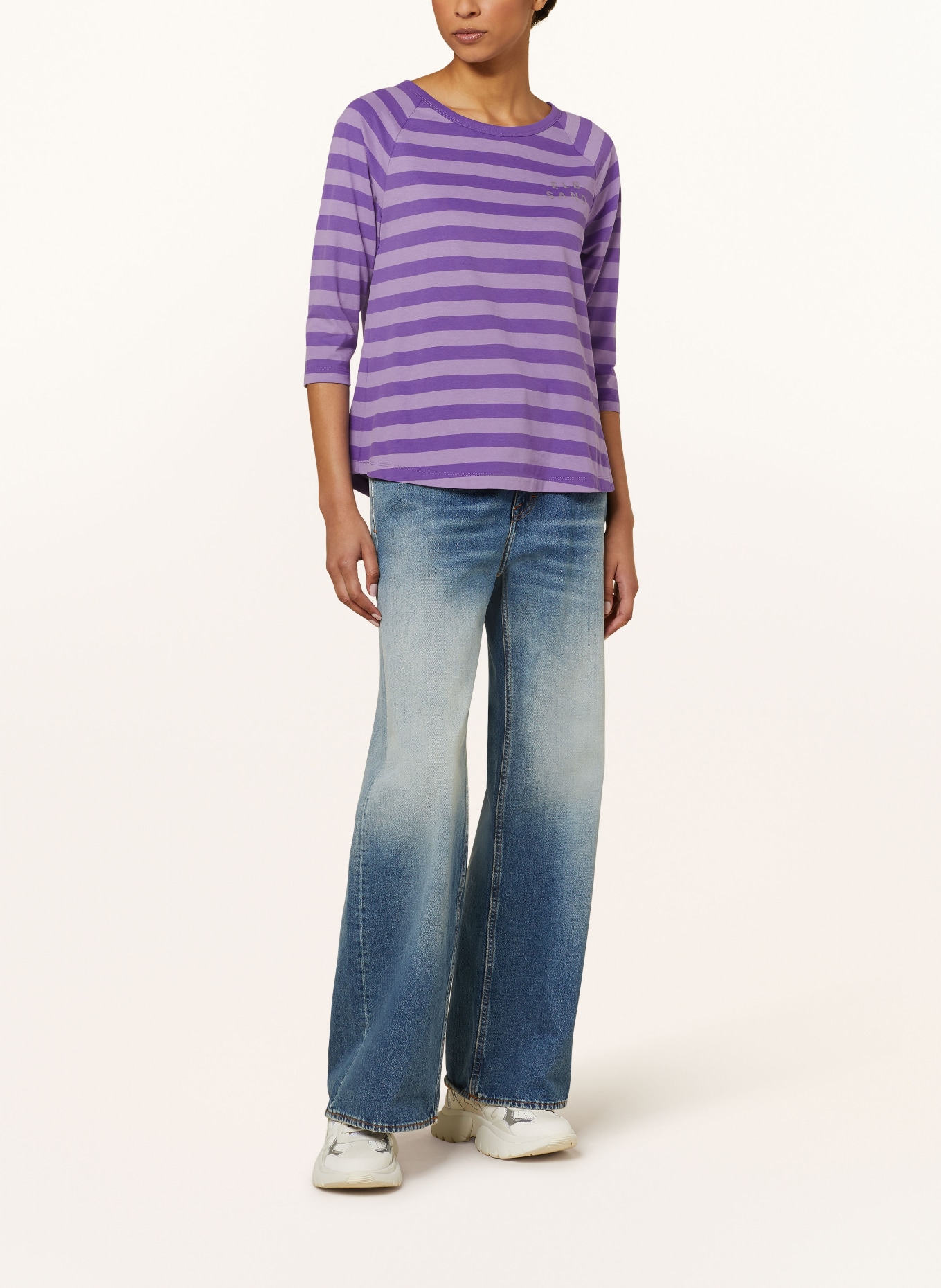 ELBSAND Shirt CELIN mit 3/4-Arm: LILA/ HELLLILA
