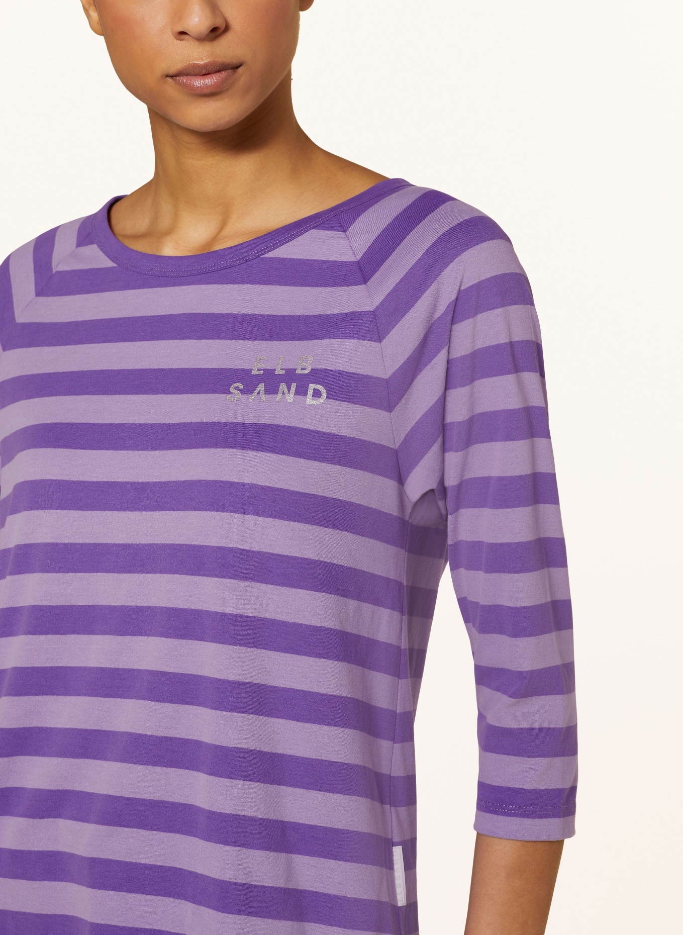 ELBSAND Shirt CELIN mit 3/4-Arm: LILA/ HELLLILA