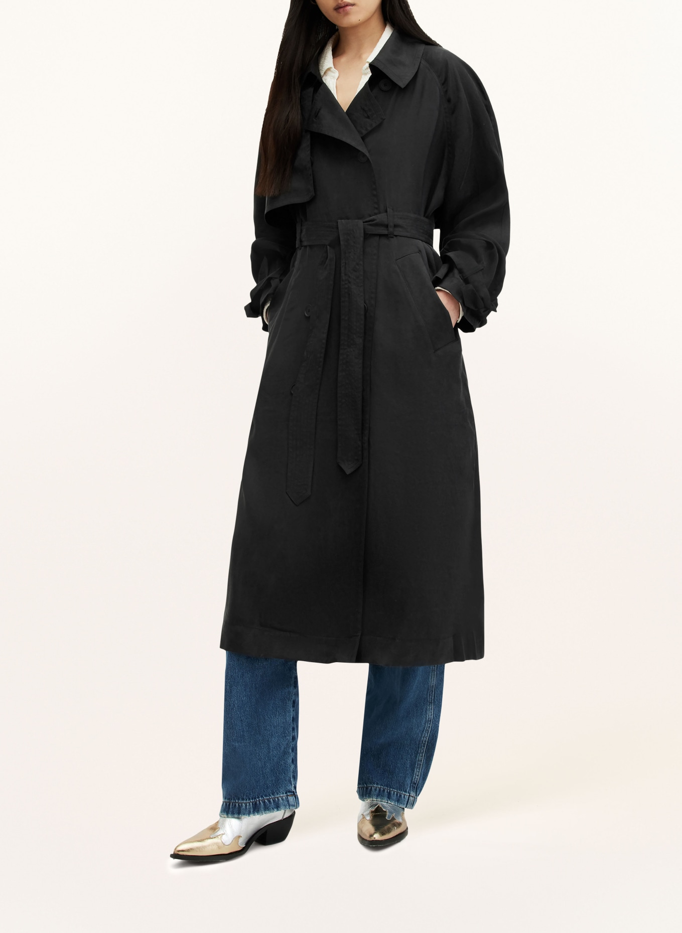 ALLSAINTS Trench coat KIKKI, Color: BLACK (Image 2)
