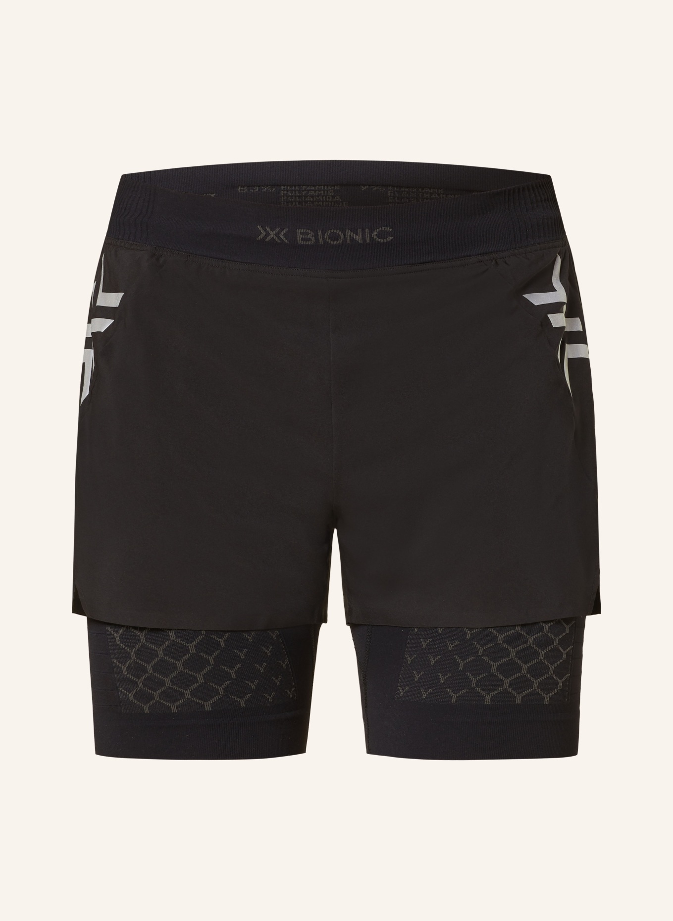 X-BIONIC 2-in-1 running shorts TWYCE® RACE, Color: BLACK (Image 1)