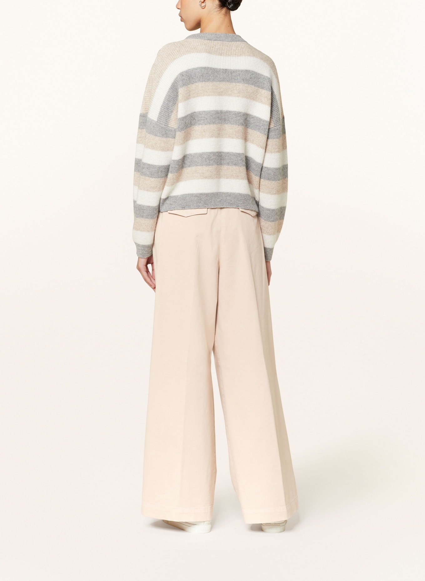 PESERICO Wide leg trousers, Color: BEIGE (Image 3)