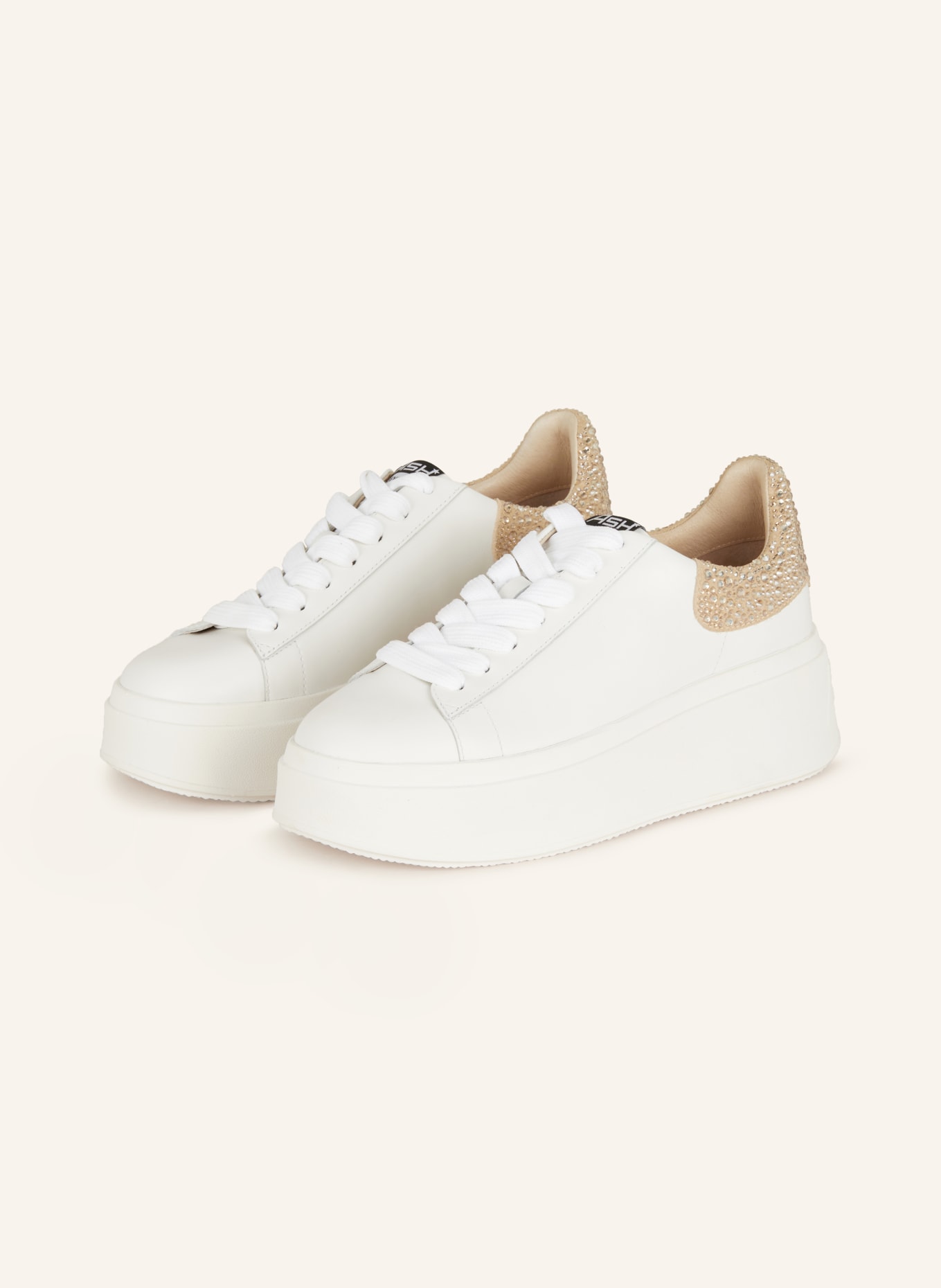 ash Sneakers MOBY with decorative gems, Color: WHITE/ BEIGE (Image 1)