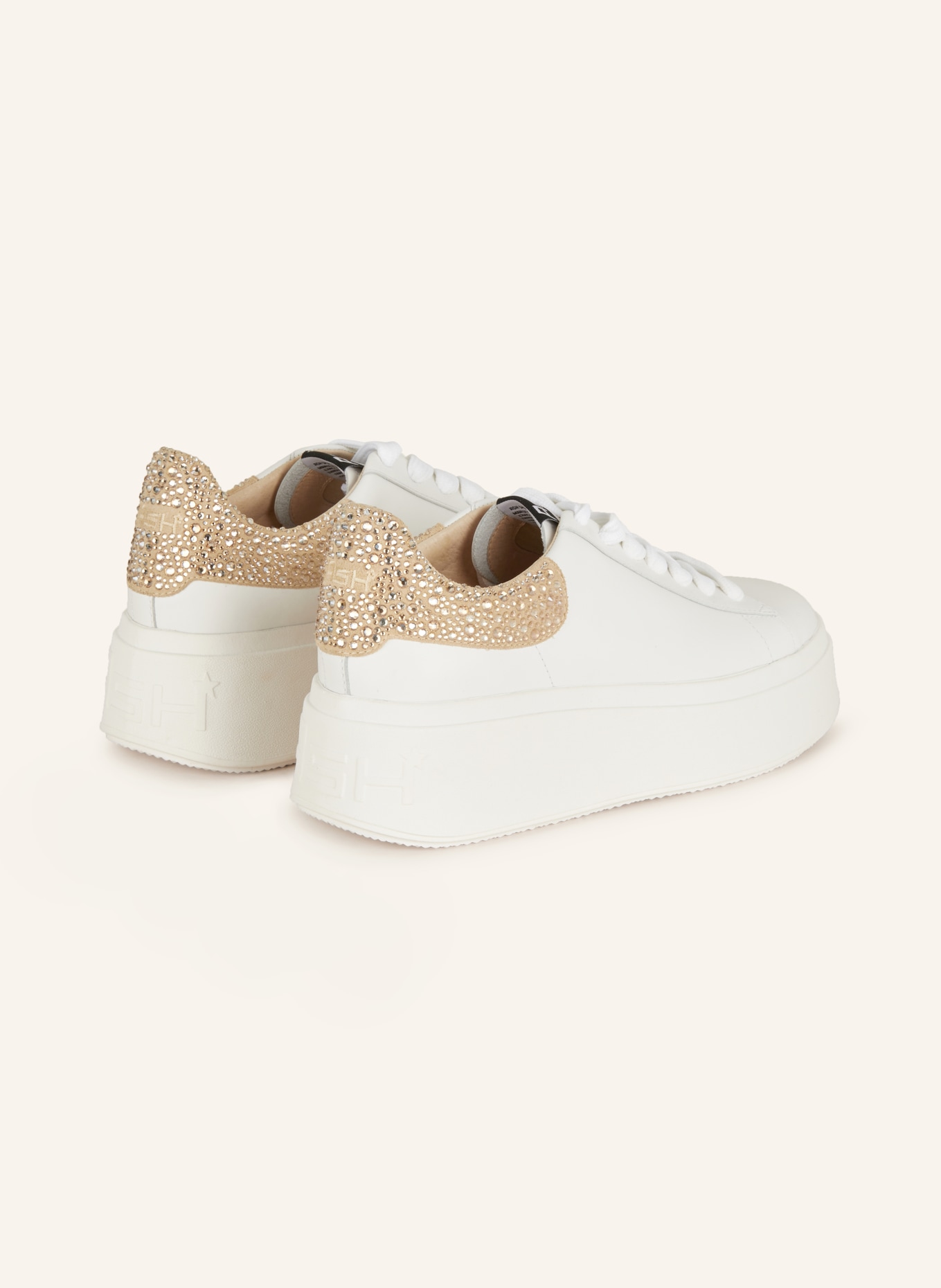 ash Sneakers MOBY with decorative gems, Color: WHITE/ BEIGE (Image 2)