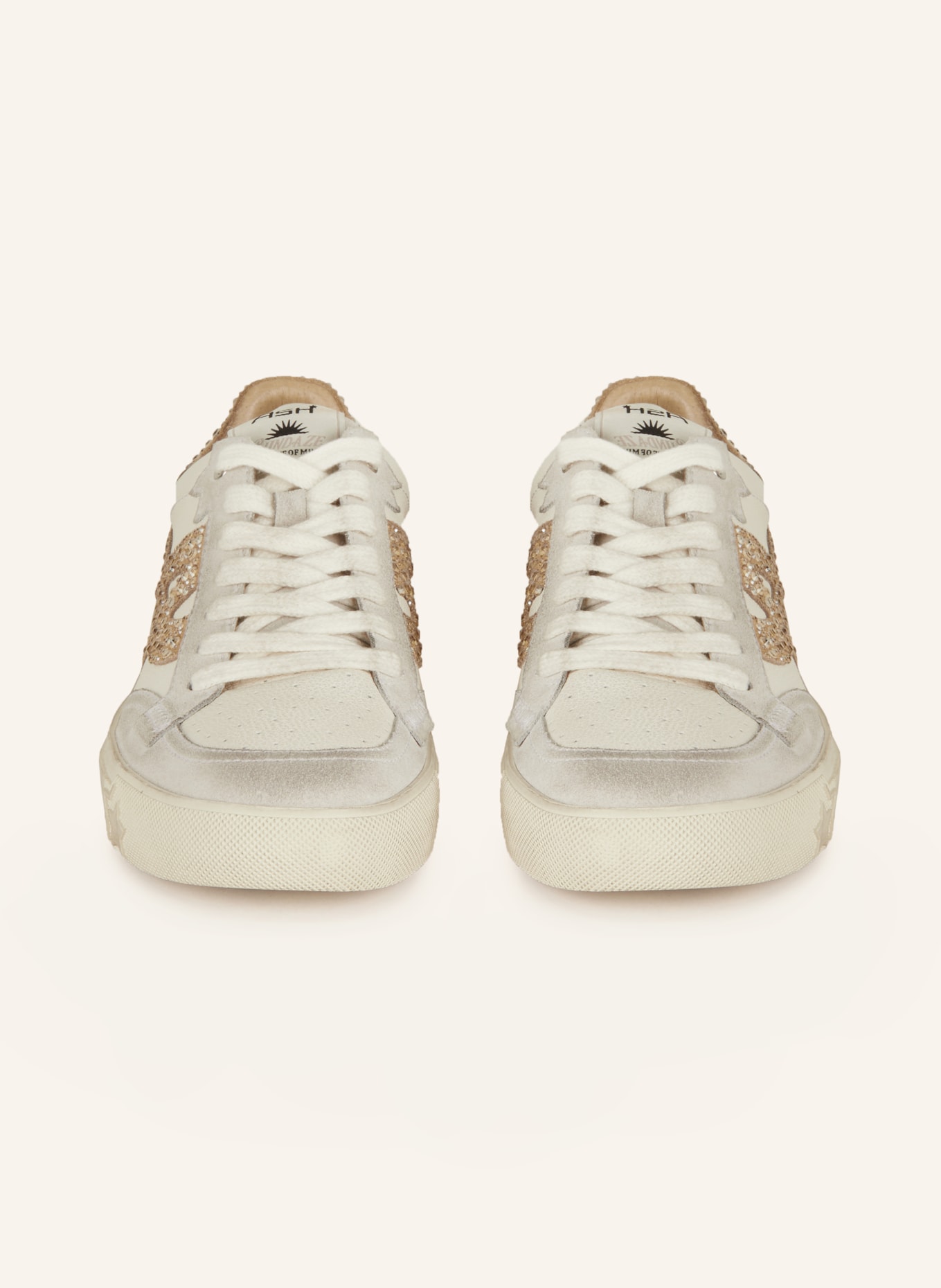 ash Sneaker MOONLIGHT mit Schmucksteinen in weiss grau beige