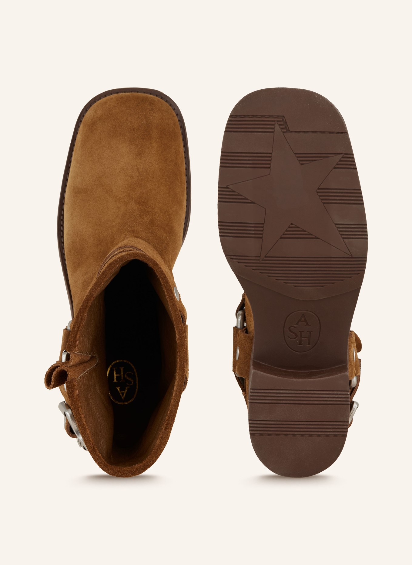 ash Biker Boots TEXAS: BRAUN