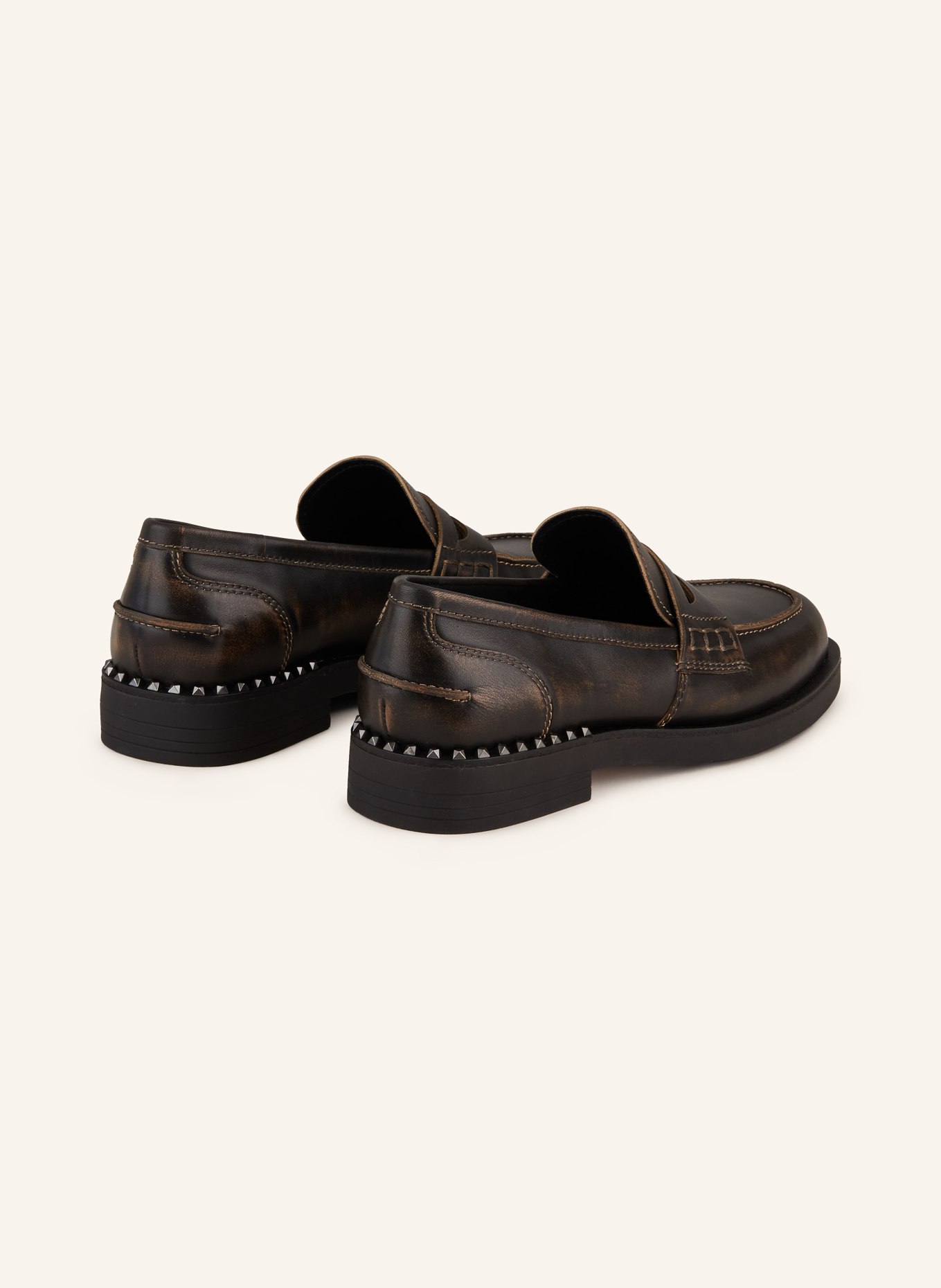 ash Penny-Loafer WINONA mit Nieten: DUNKELBRAUN