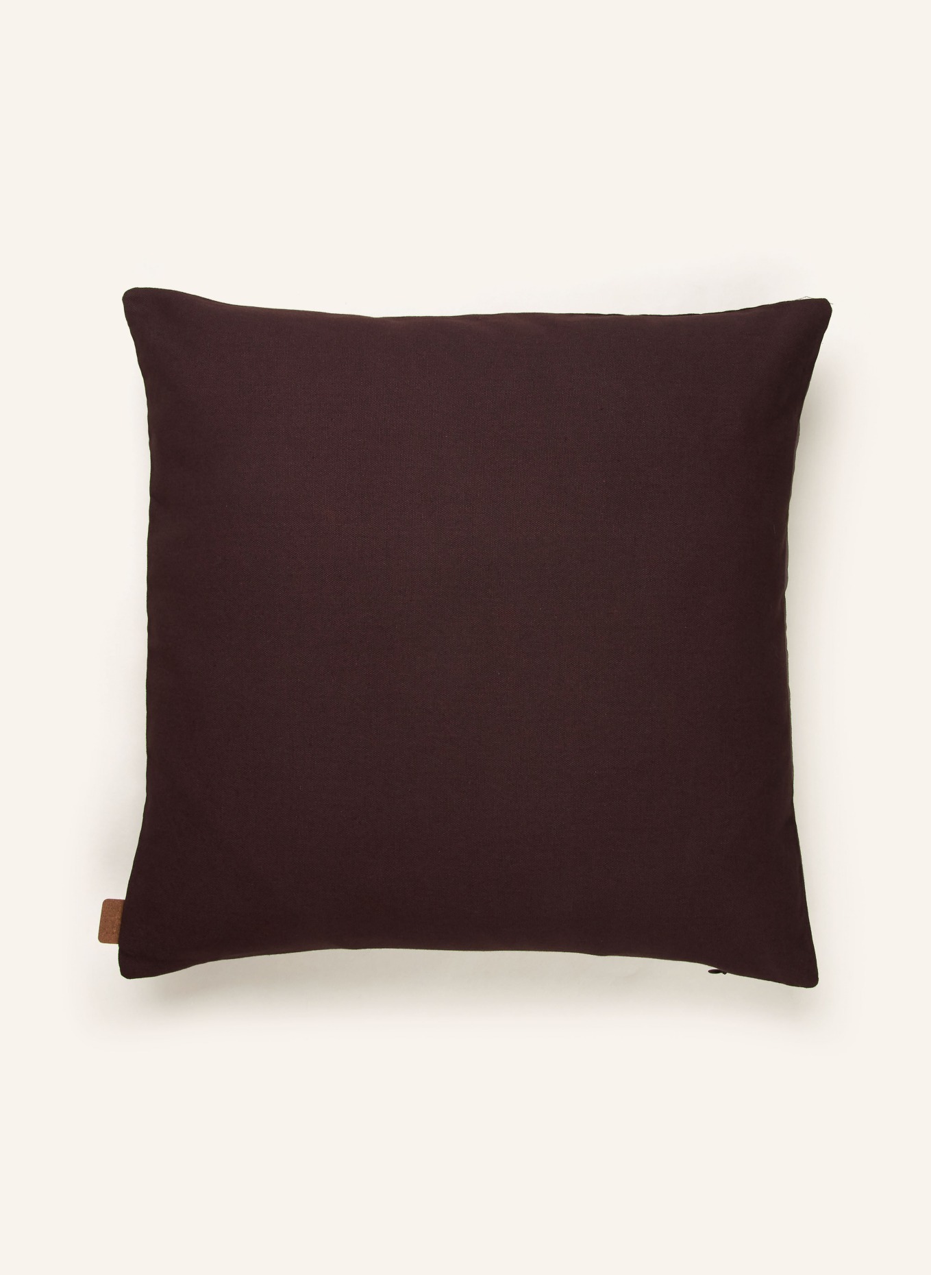Ferm LIVING Decorative cushion FIGURE with down filling, Color: DARK BROWN/ ECRU (Image 2)