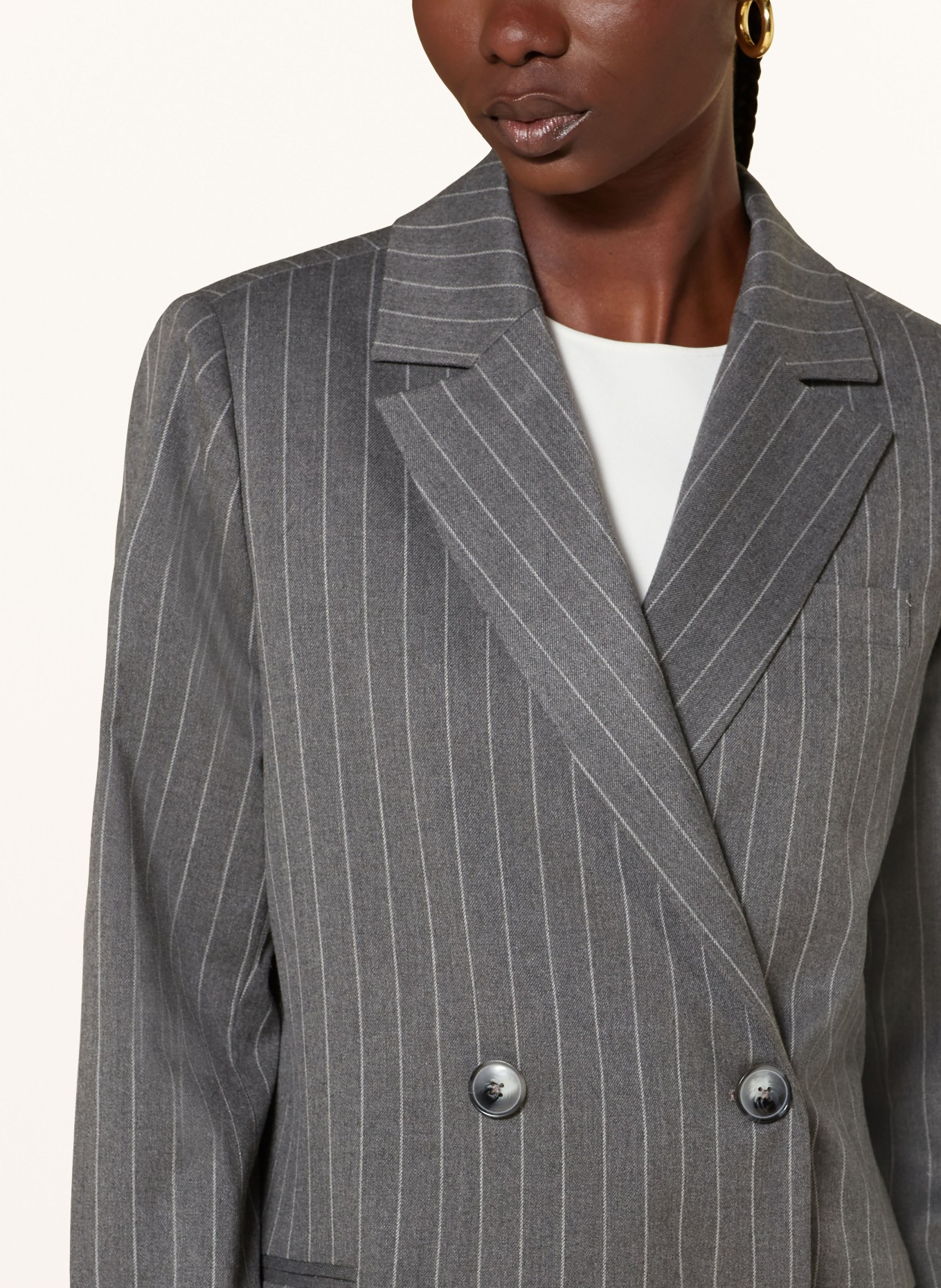 MRS & HUGS Blazer in grau/ hellgrau