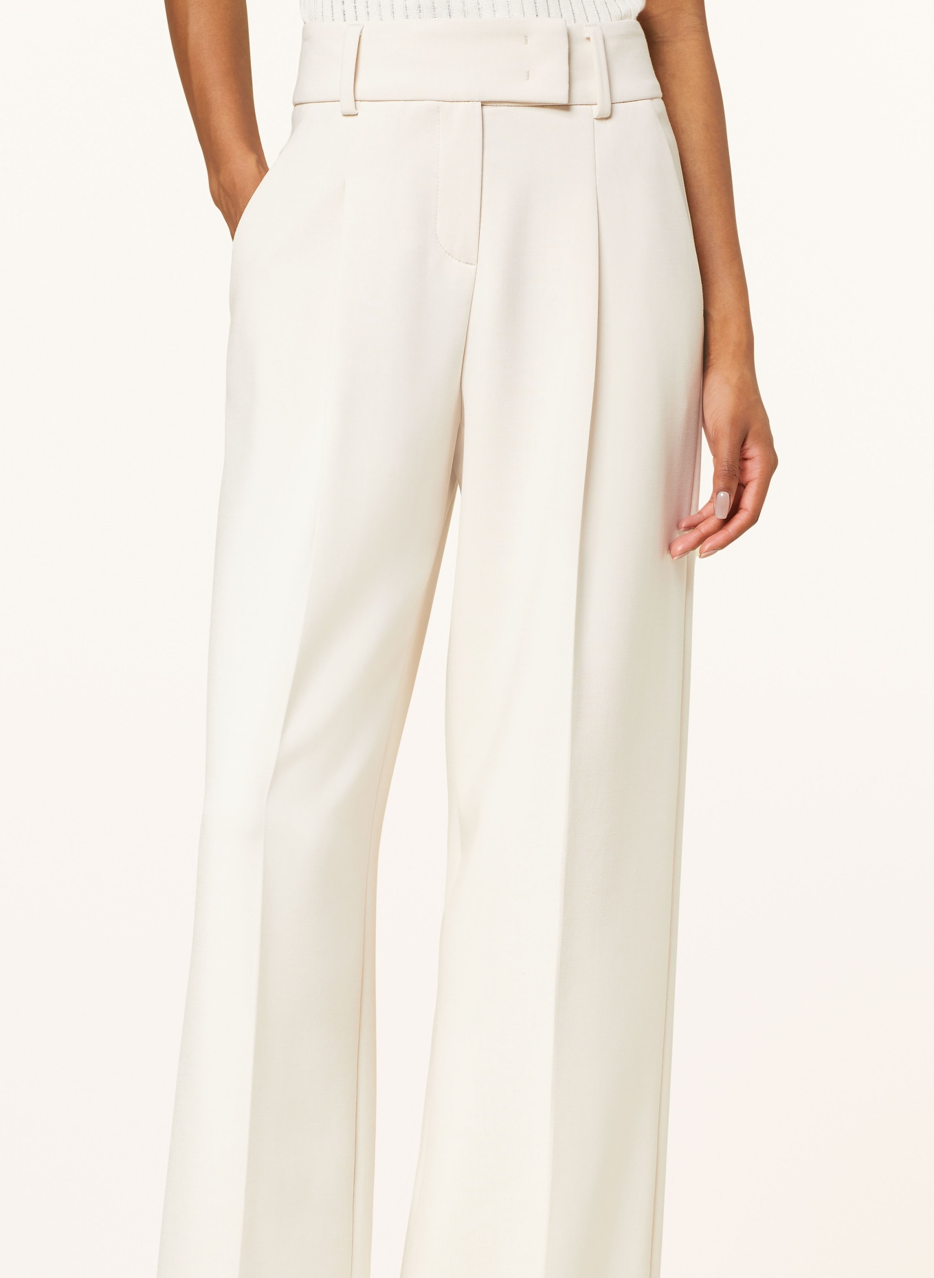 SEDUCTIVE Wide leg trousers CHRISSY, Color: ECRU (Image 5)