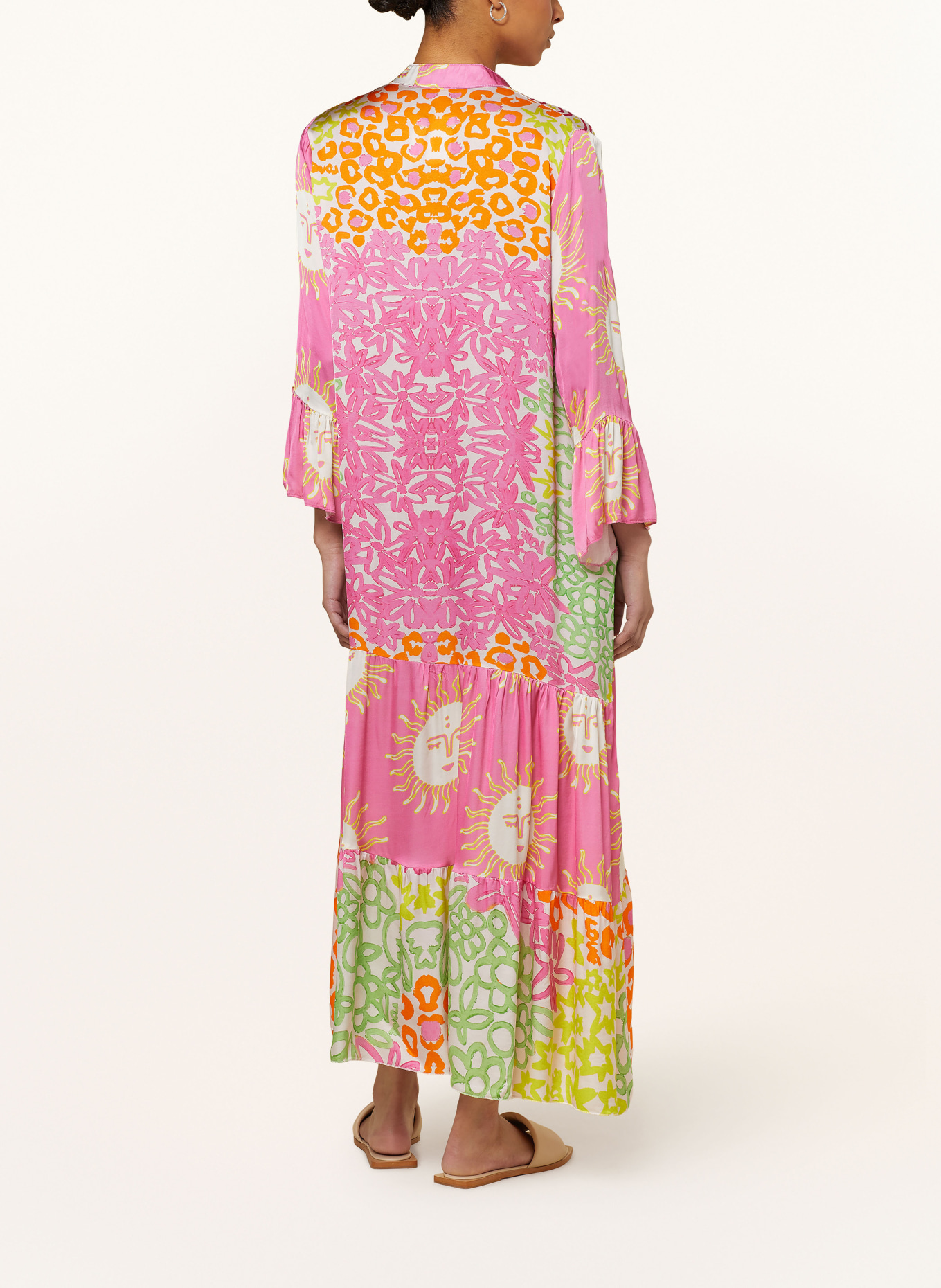 miss goodlife Satin dress, Color: PINK/ PINK/ ORANGE (Image 3)