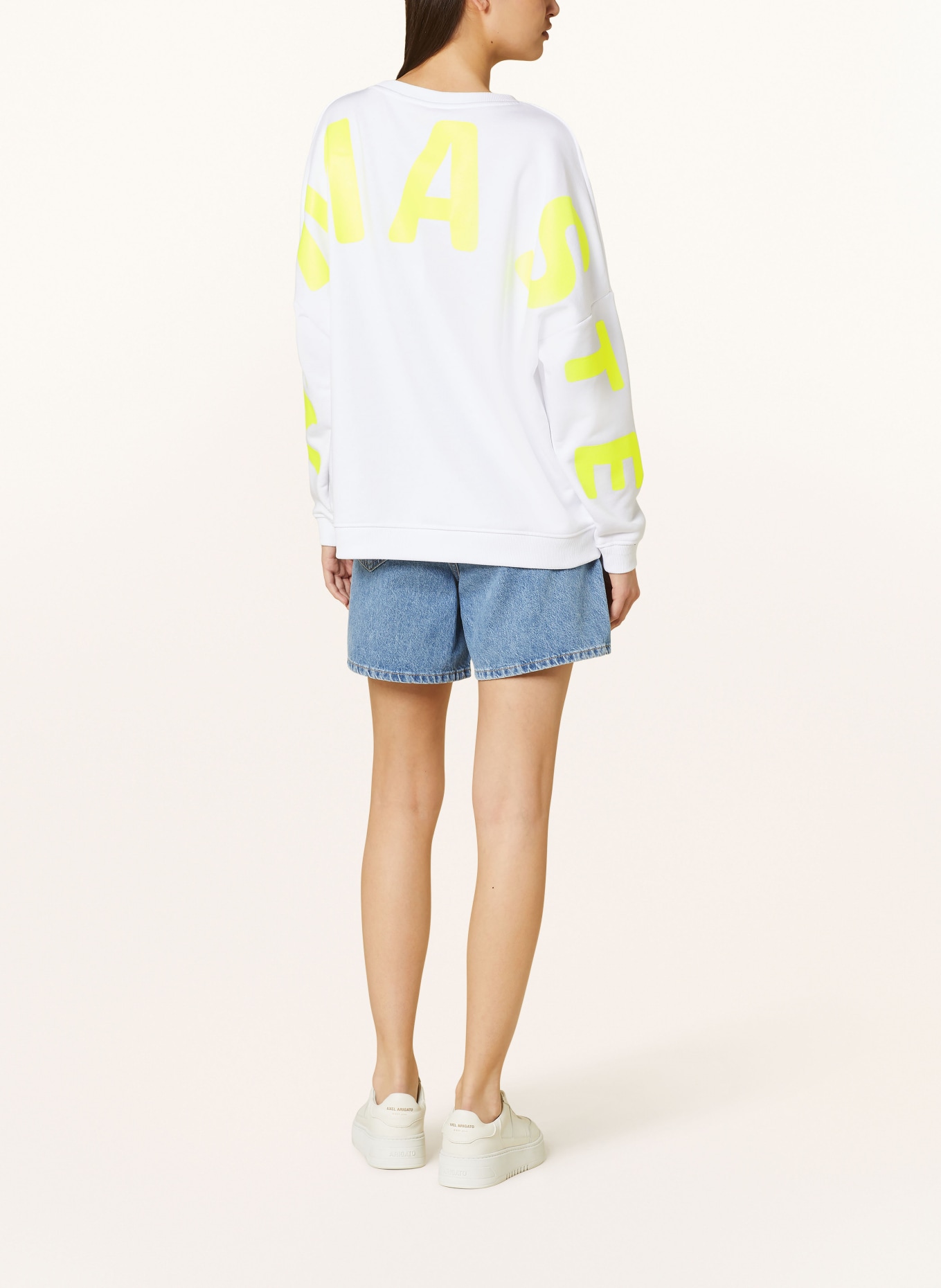 miss goodlife Sweatshirt, Color: WHITE/ NEON PINK/ NEON YELLOW (Image 3)