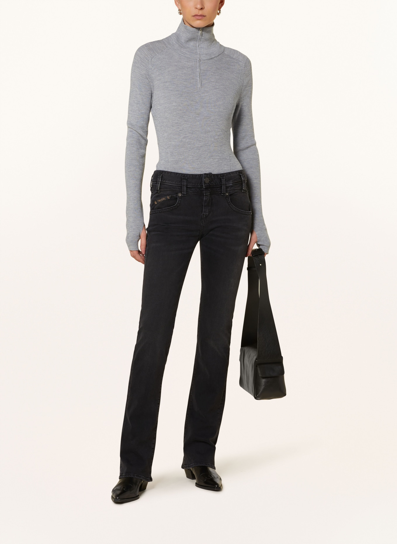 Herrlicher Bootcut jeans PEARL: 749 deep black