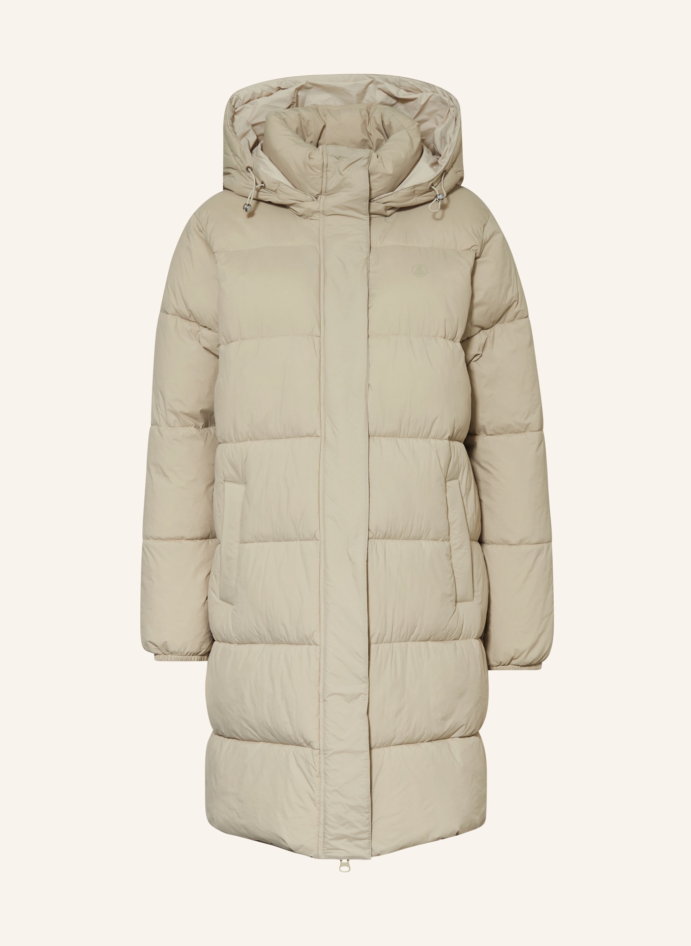 Herrlicher Steppmantel JACI mit abnehmbarer Kapuze: BEIGE