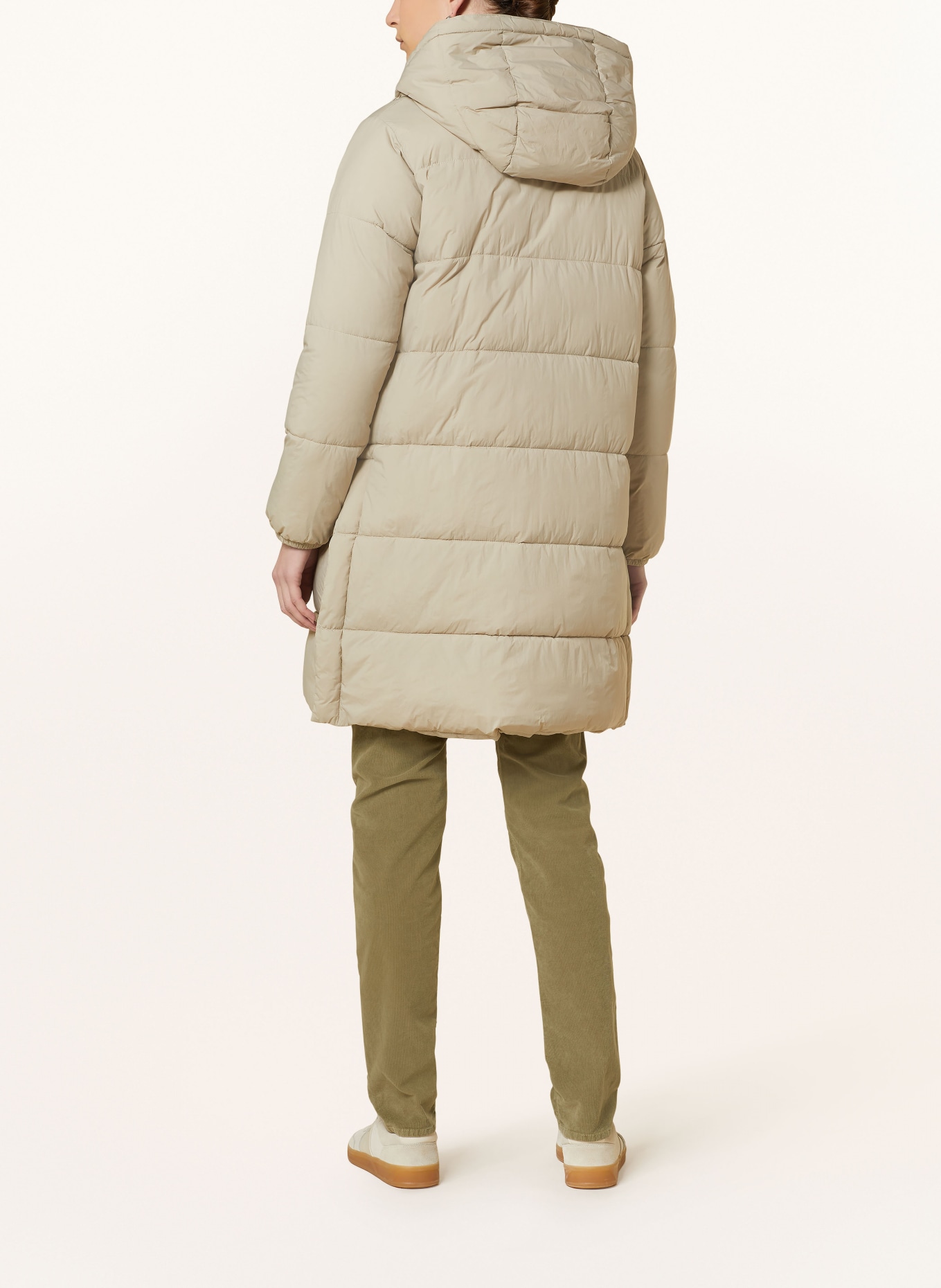 Herrlicher Steppmantel JACI mit abnehmbarer Kapuze: BEIGE