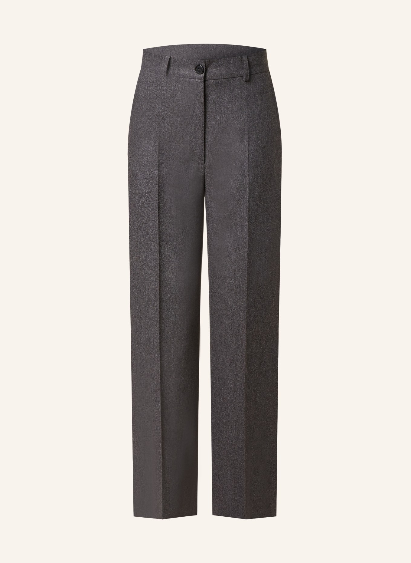 SEM PER LEI Wide leg trousers with tuxedo stripes, Color: DARK GRAY (Image 1)