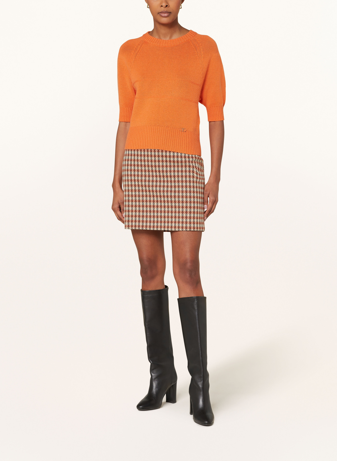 SEM PER LEI Jerseyrock: ORANGE / CAMEL / SCHWARZ