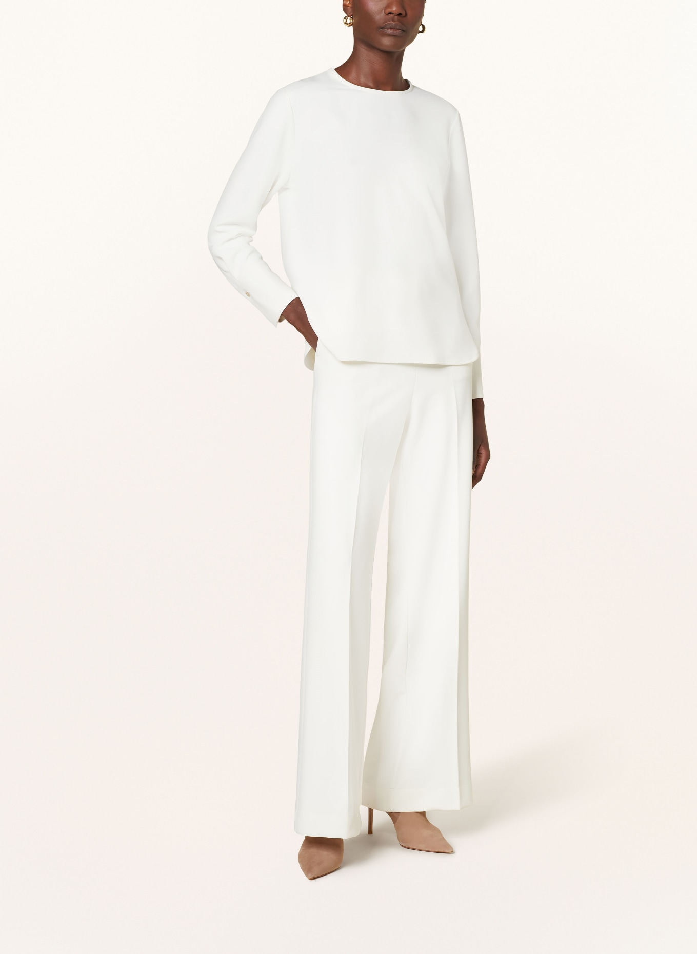 SEM PER LEI Wide leg trousers, Color: ECRU (Image 2)