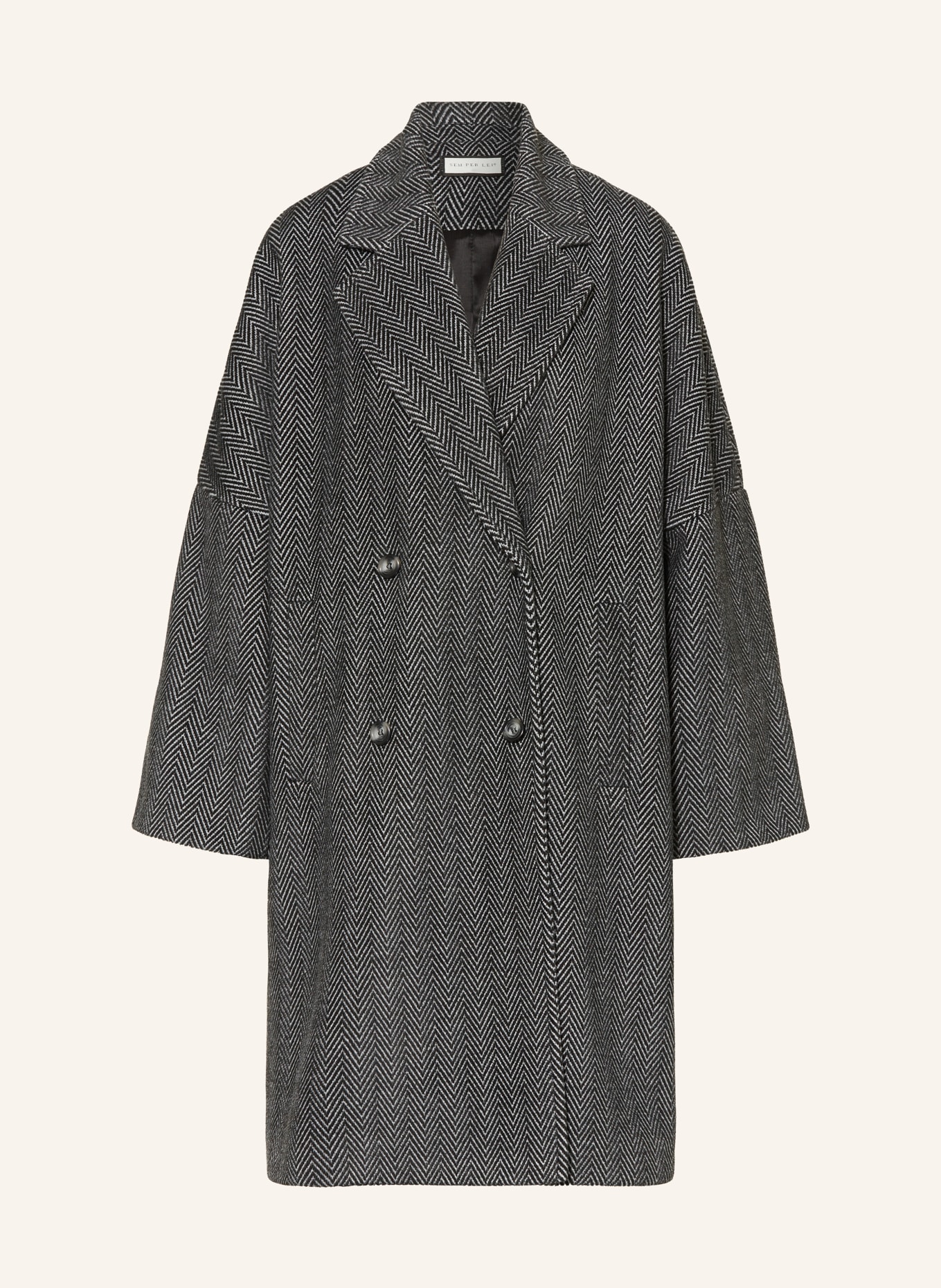 SEM PER LEI Mantel: SCHWARZ / HELLGRAU