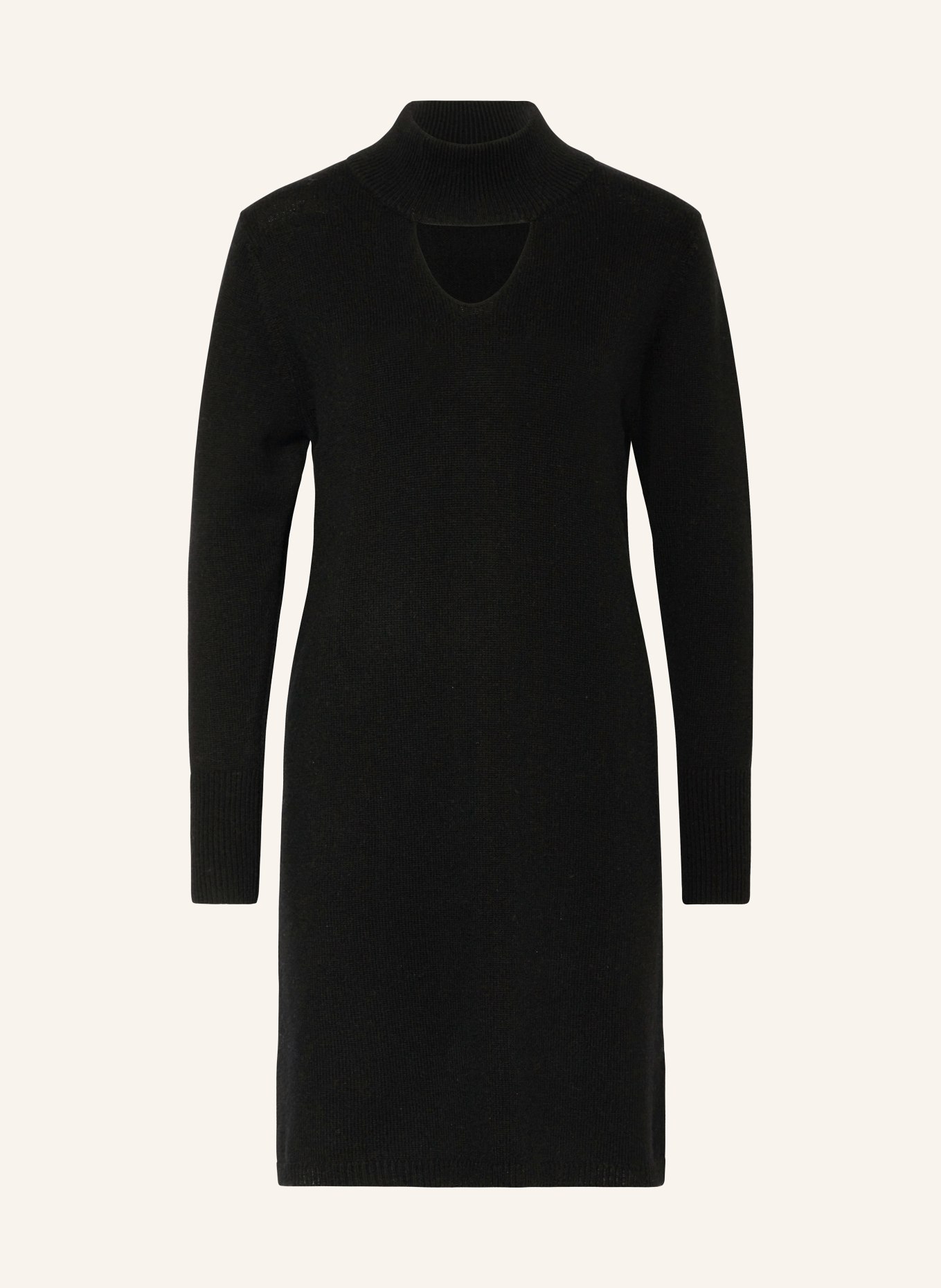 SEM PER LEI Knit dress with cut-out and cashmere, Color: BLACK (Image 1)