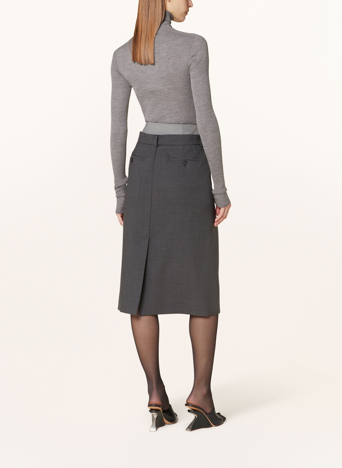 SPORTMAX Rock ALCESTE: DUNKELGRAU / HELLGRAU