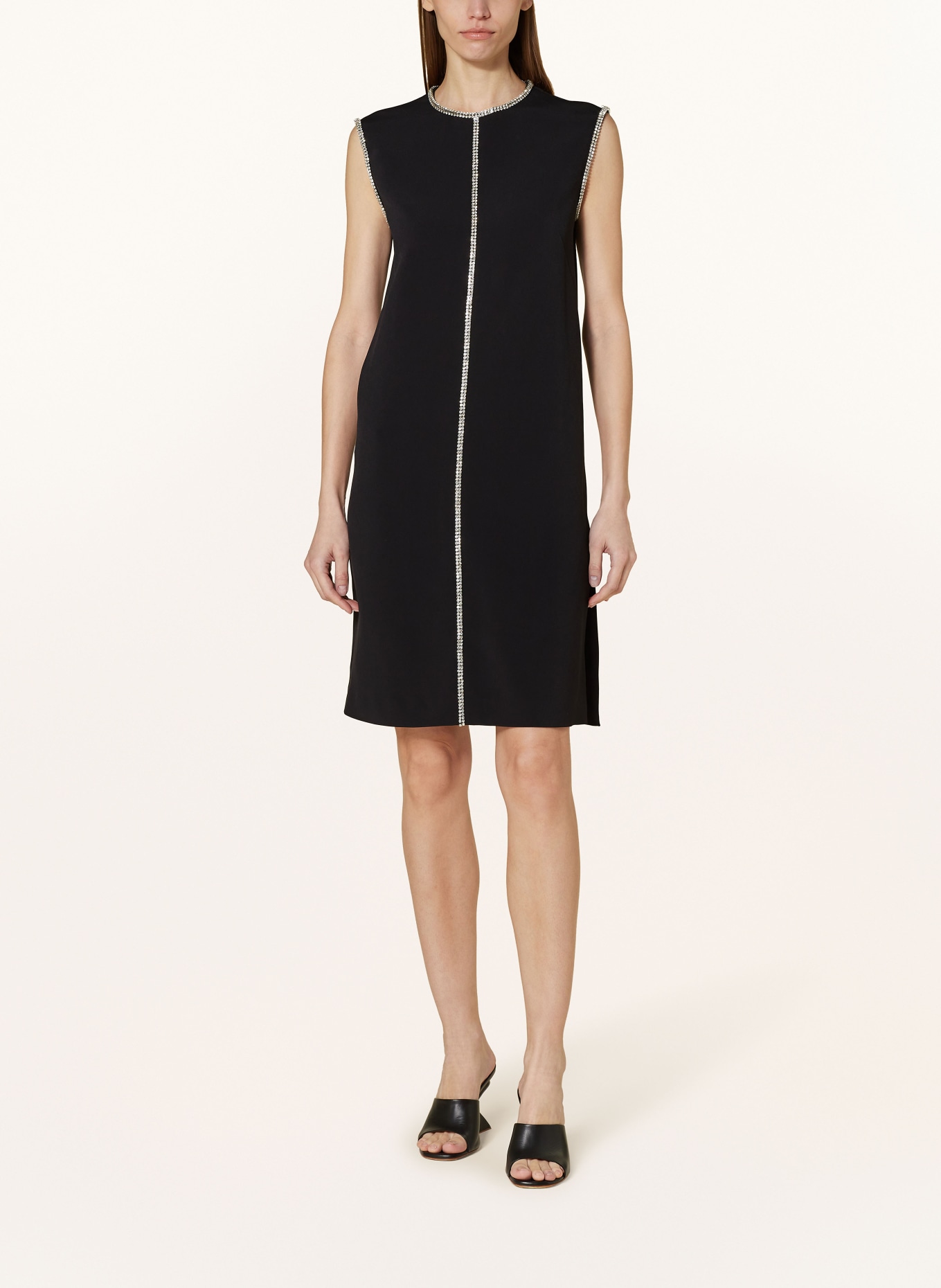 SPORTMAX Dress EARRY2 with decorative gems: BLACK