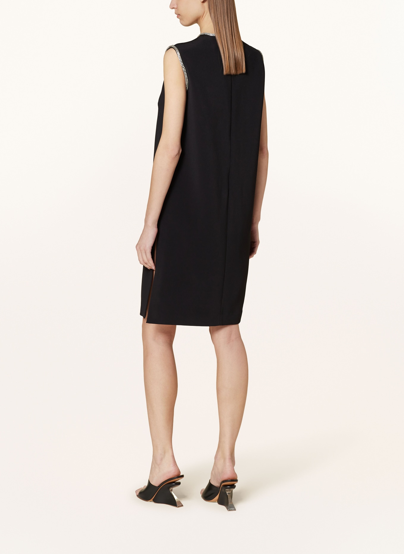 SPORTMAX Dress EARRY2 with decorative gems: BLACK