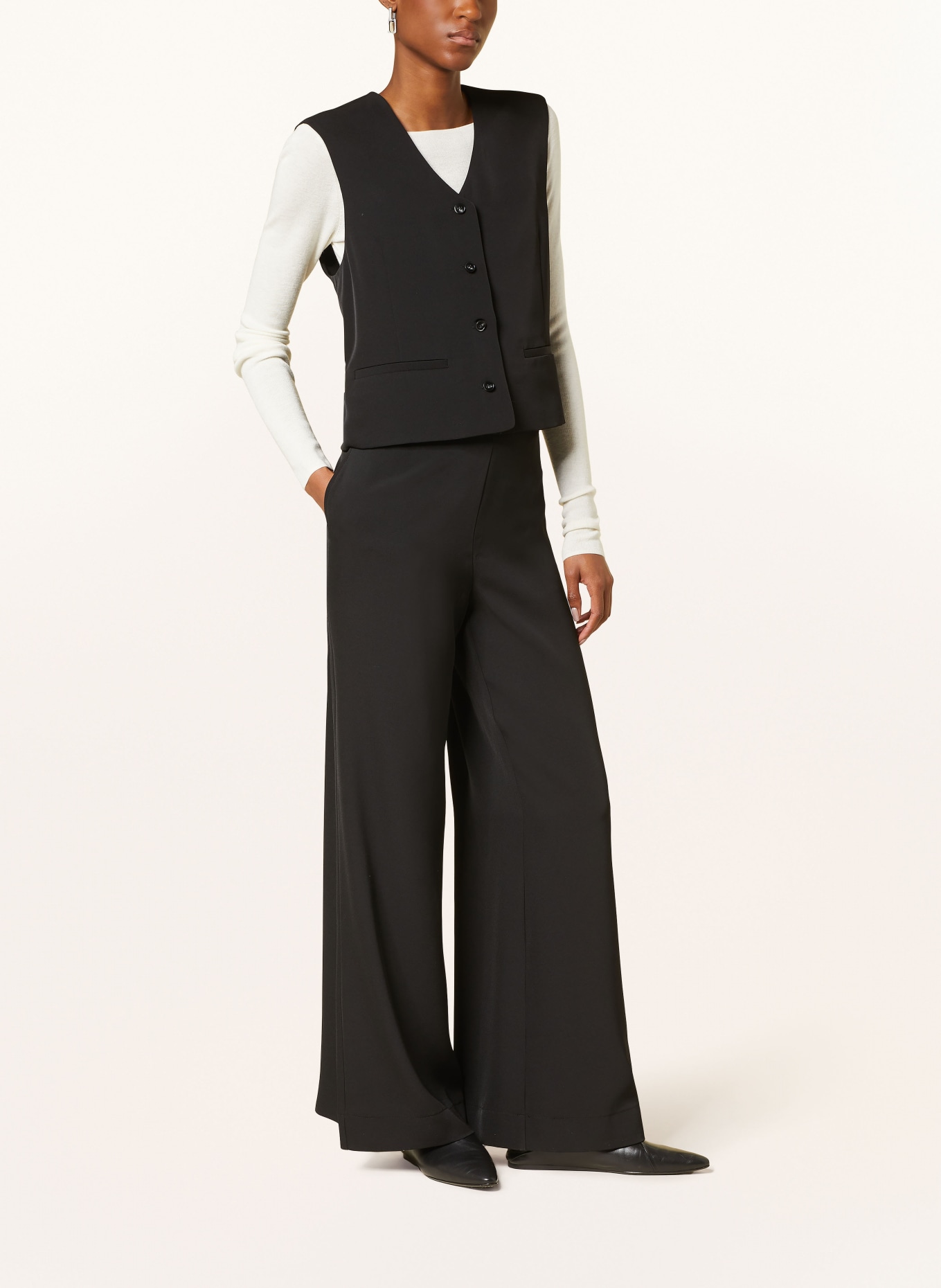 MSCH COPENHAGEN Wide leg trousers MSCHNICHELLE, Color: BLACK (Image 2)