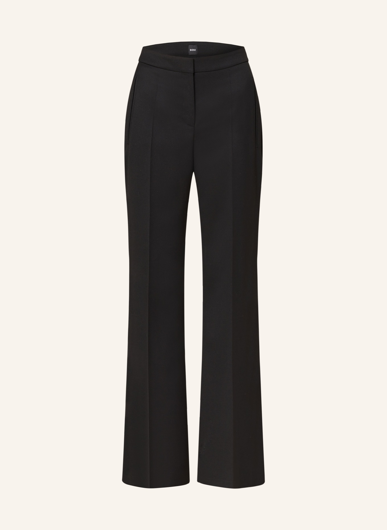 BOSS Bootcut trousers TALIA: BLACK