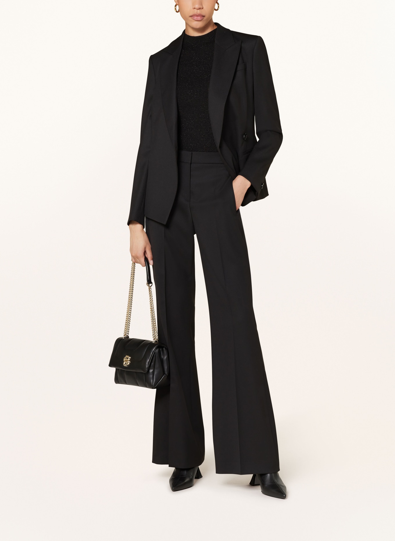 BOSS Bootcut trousers TALIA: BLACK