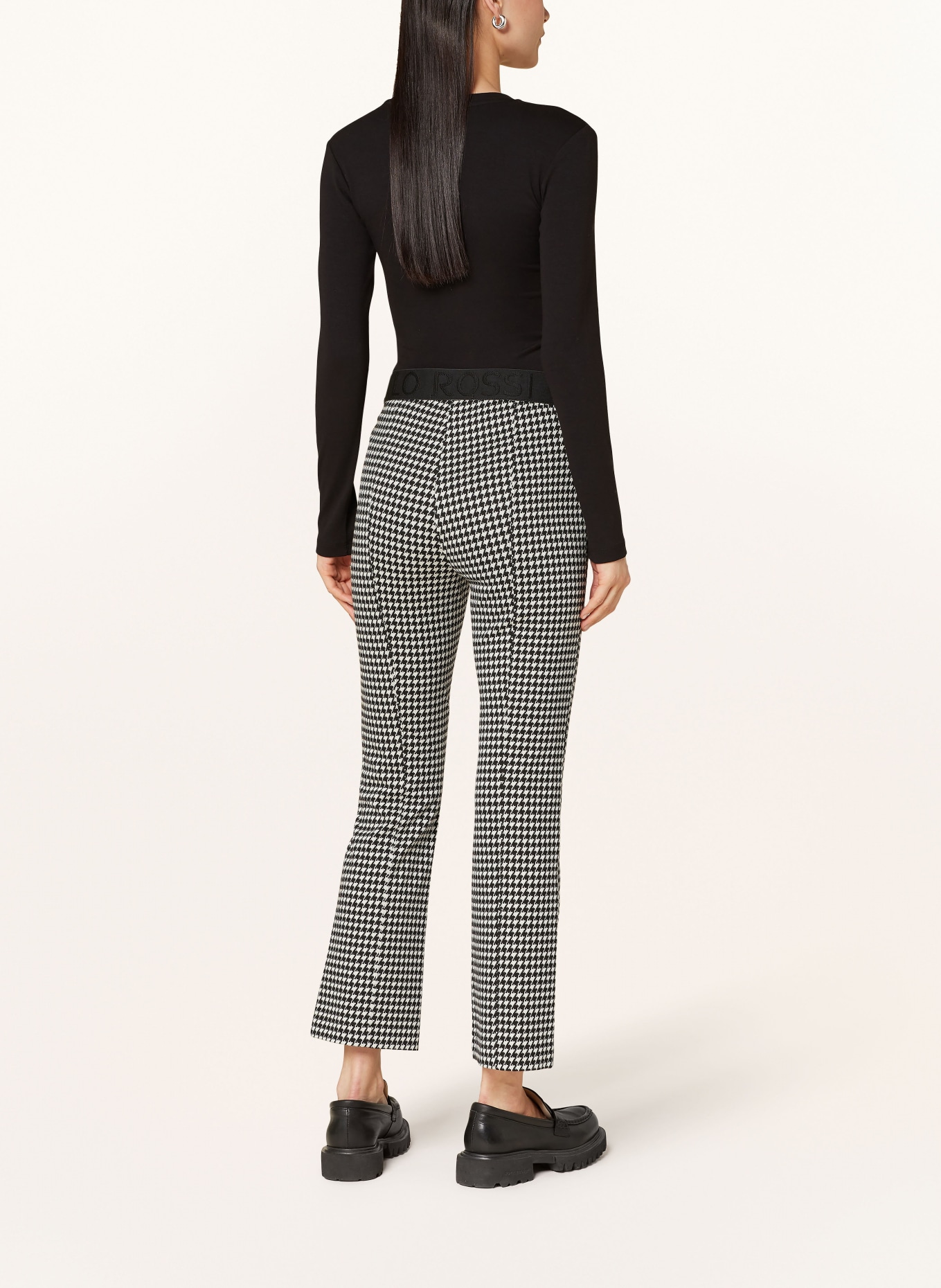 RAFFAELLO ROSSI mens trousers MAC, Color: BLACK/ ECRU (Image 3)