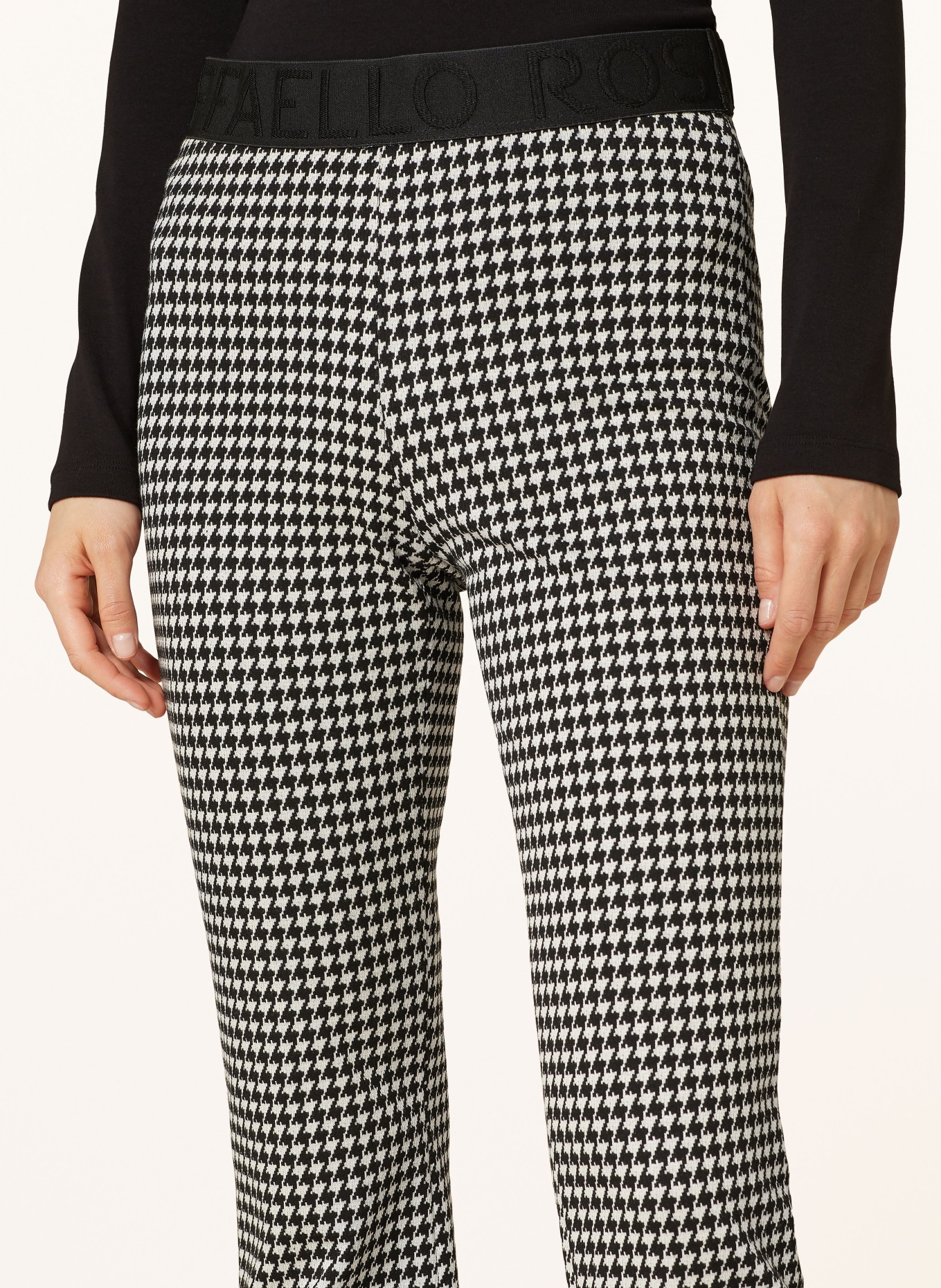 RAFFAELLO ROSSI mens trousers MAC, Color: BLACK/ ECRU (Image 5)