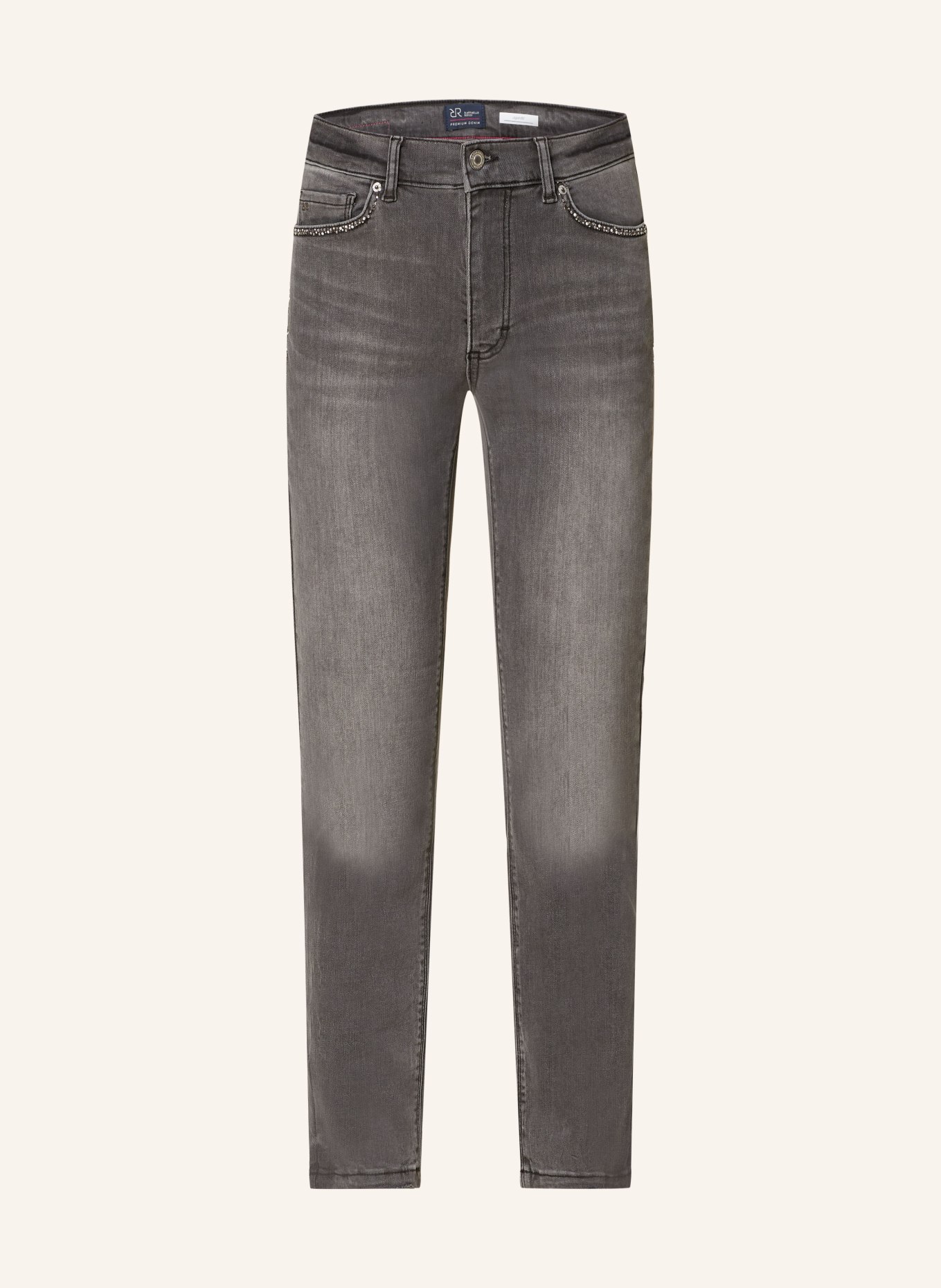 RAFFAELLO ROSSI Jeans SUZY mit Schmucksteinen, Farbe: 965 GRAPHIT (Bild 1)